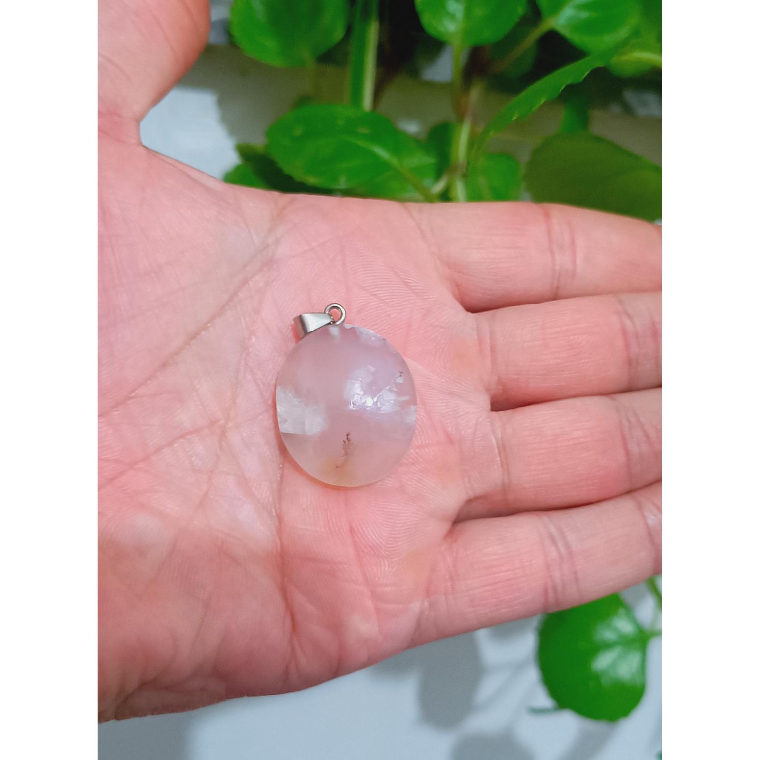 پلاک سنگی عقیق آبدار و شجردار