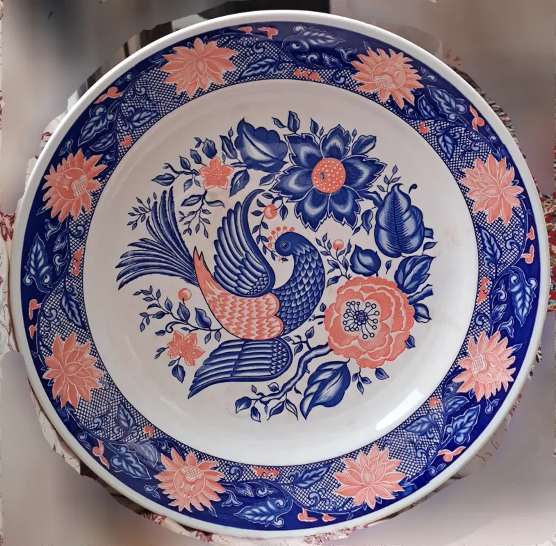 سینی قدیمی ژاپنی اصلی دایری شکل