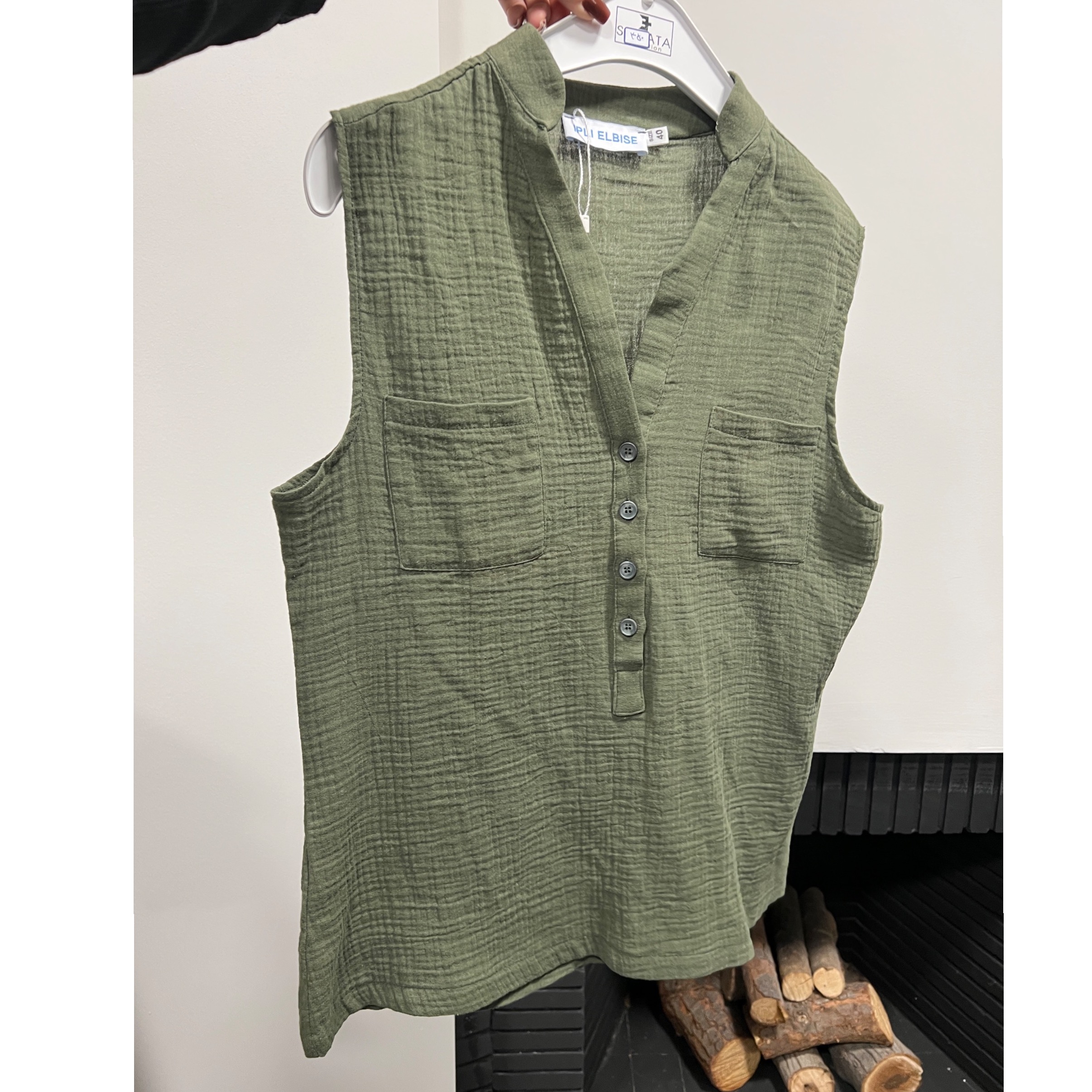 تاپ نخی جیبدار