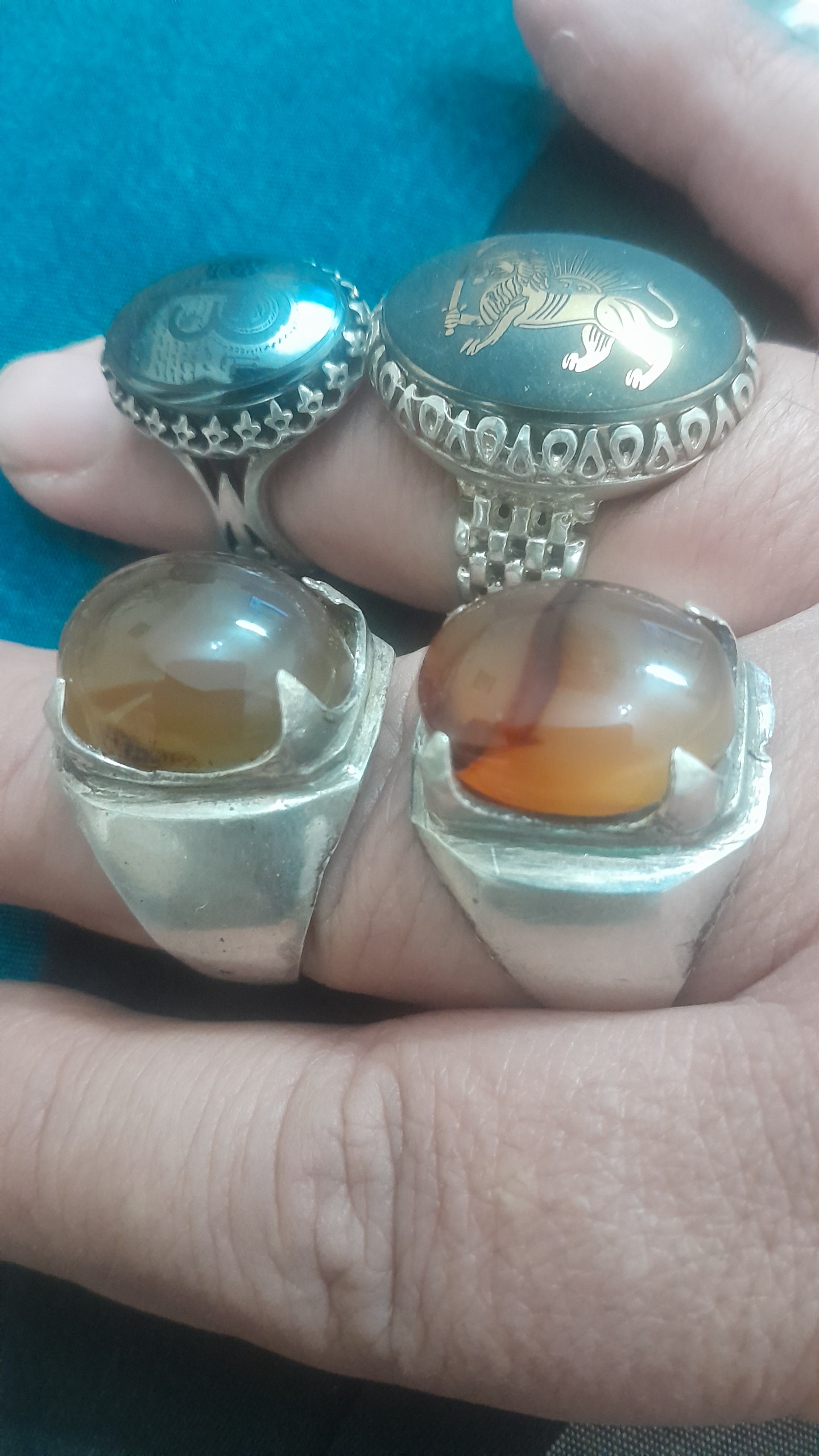 انگشتر نقره عیار925 وزن60گرم
