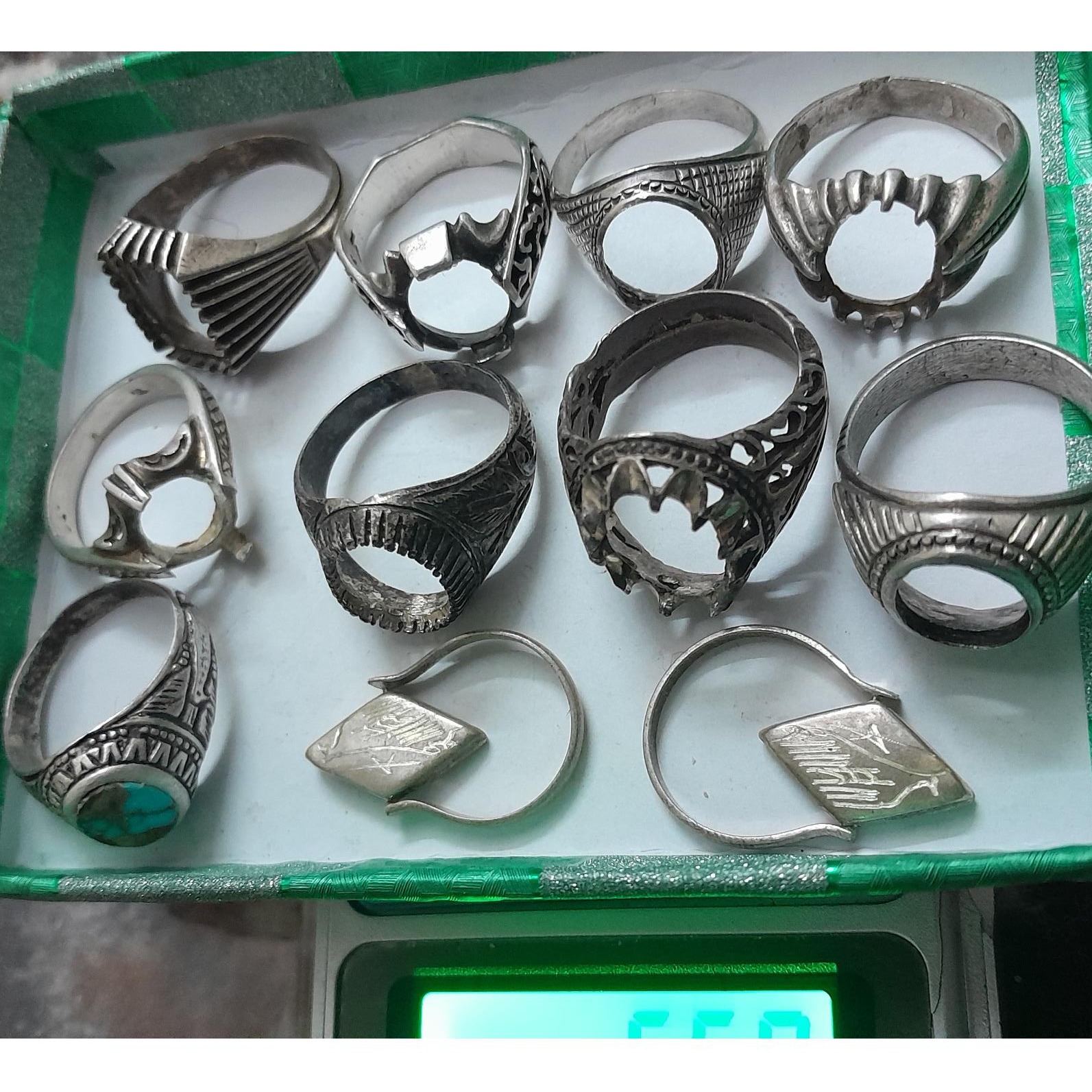 رکابهای قدیمی نقره 925 عیار همه57گرم