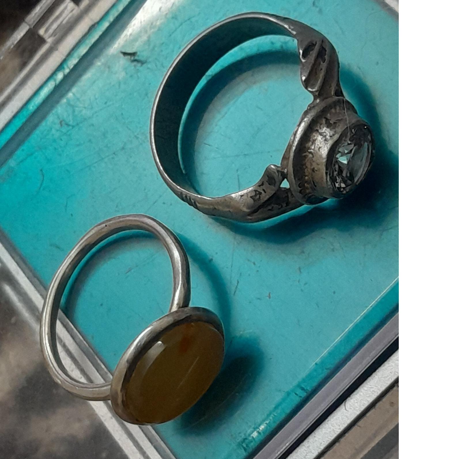 انگشتر نقره عیار925. دوعدد