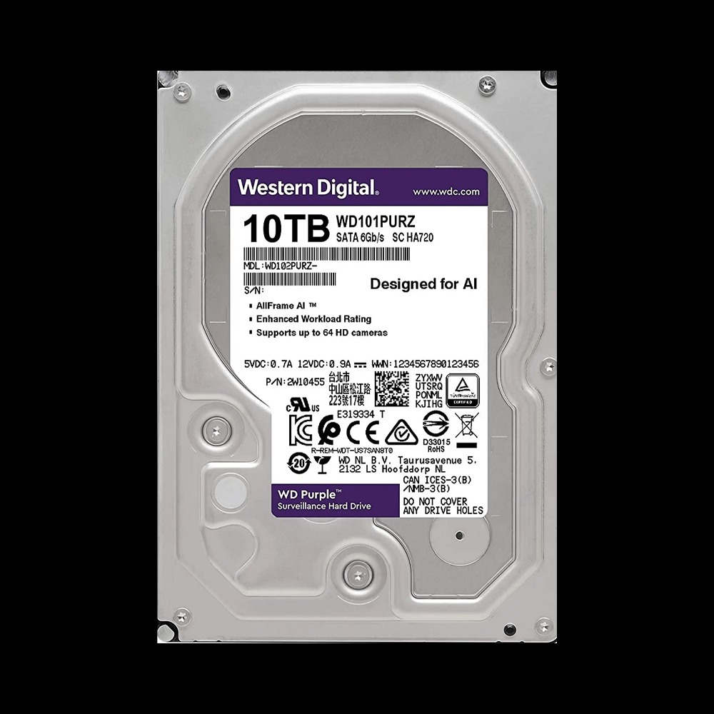 هارد دیسک وسترن دیجیتال مدل PURPLE WD 100PURZ