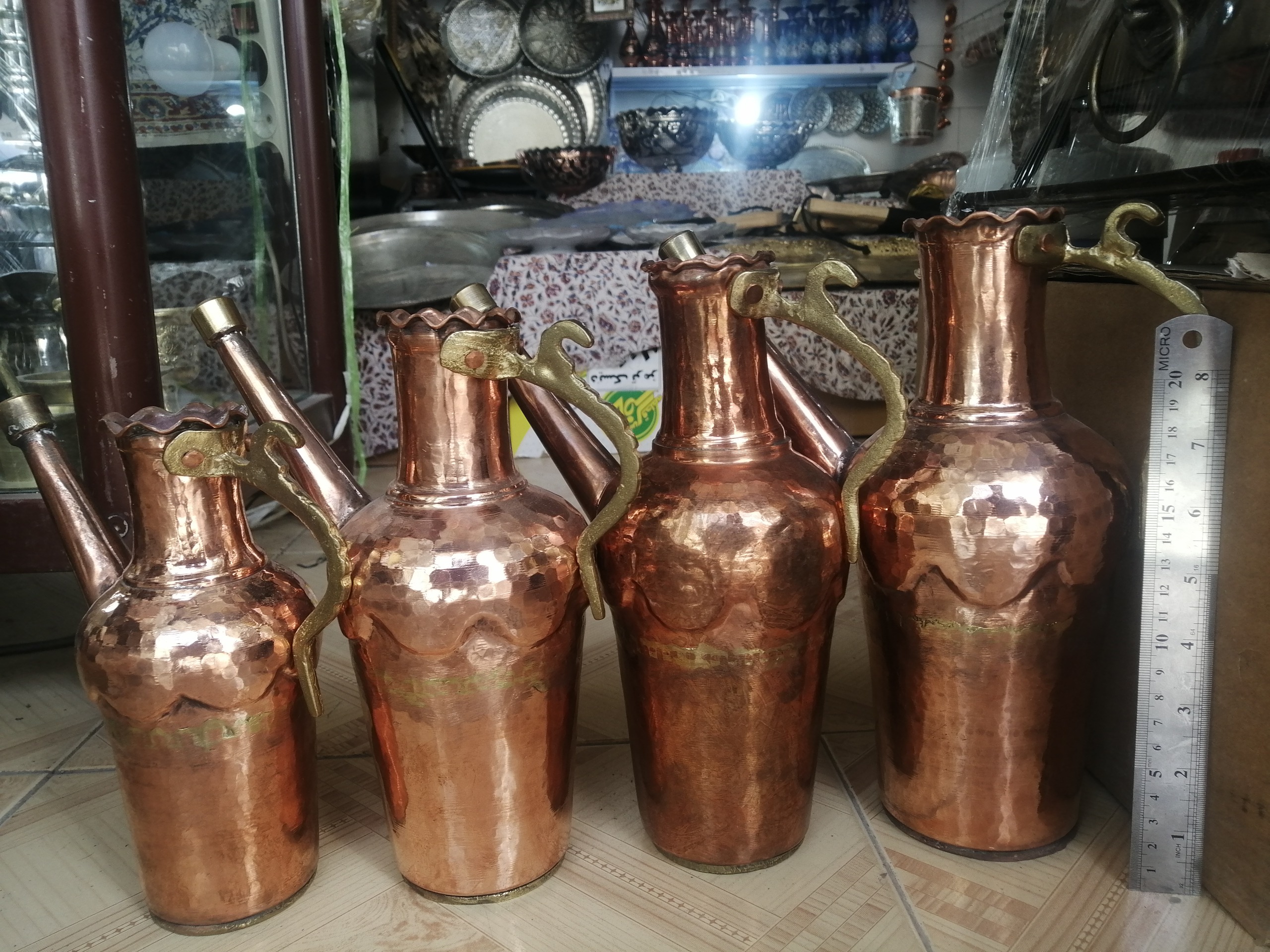 پکیج 4 تایی آفتابه مسی طهرانی