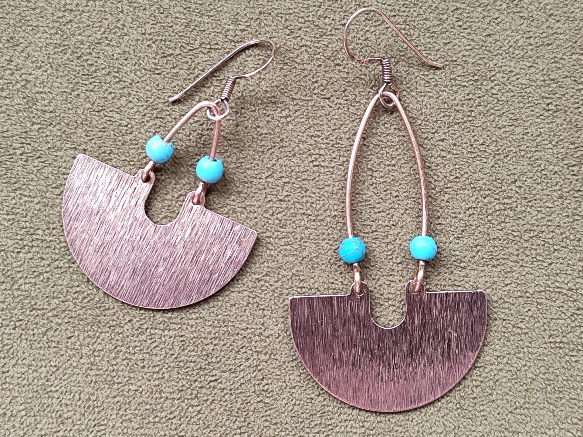 گوشواره برنجی دستساز