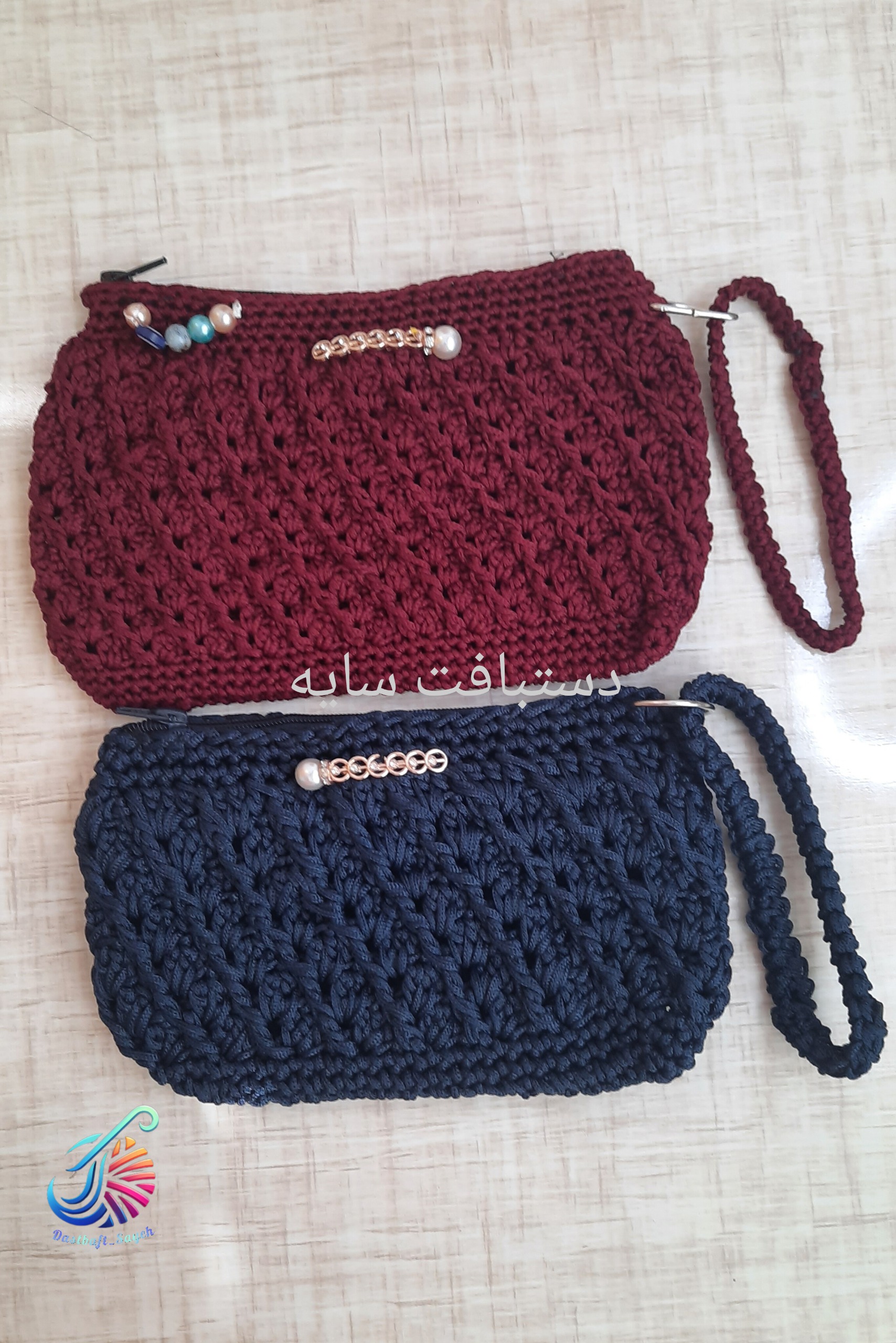 کیف دستی کوچک مکرومه دستبافت