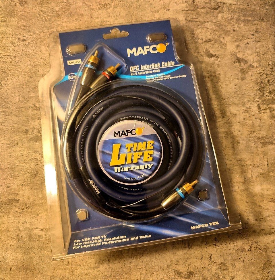 کابل RCA حرفه ای مافکو 5 متری Mafco