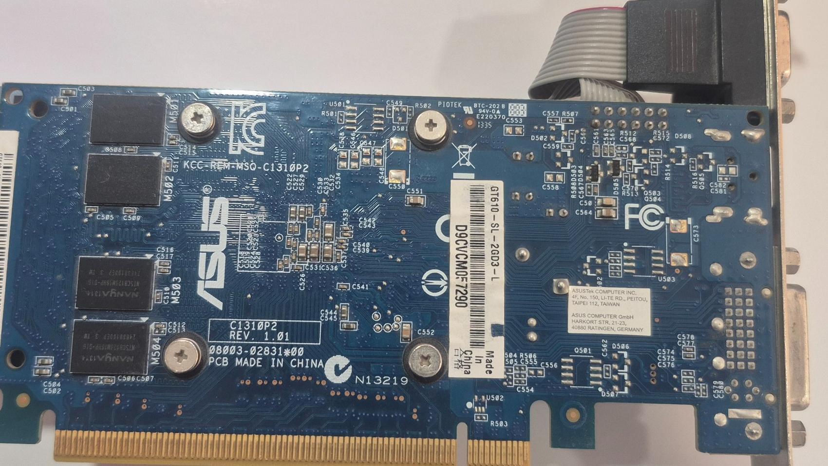 کارت گرافیک ASUS GT610 2G