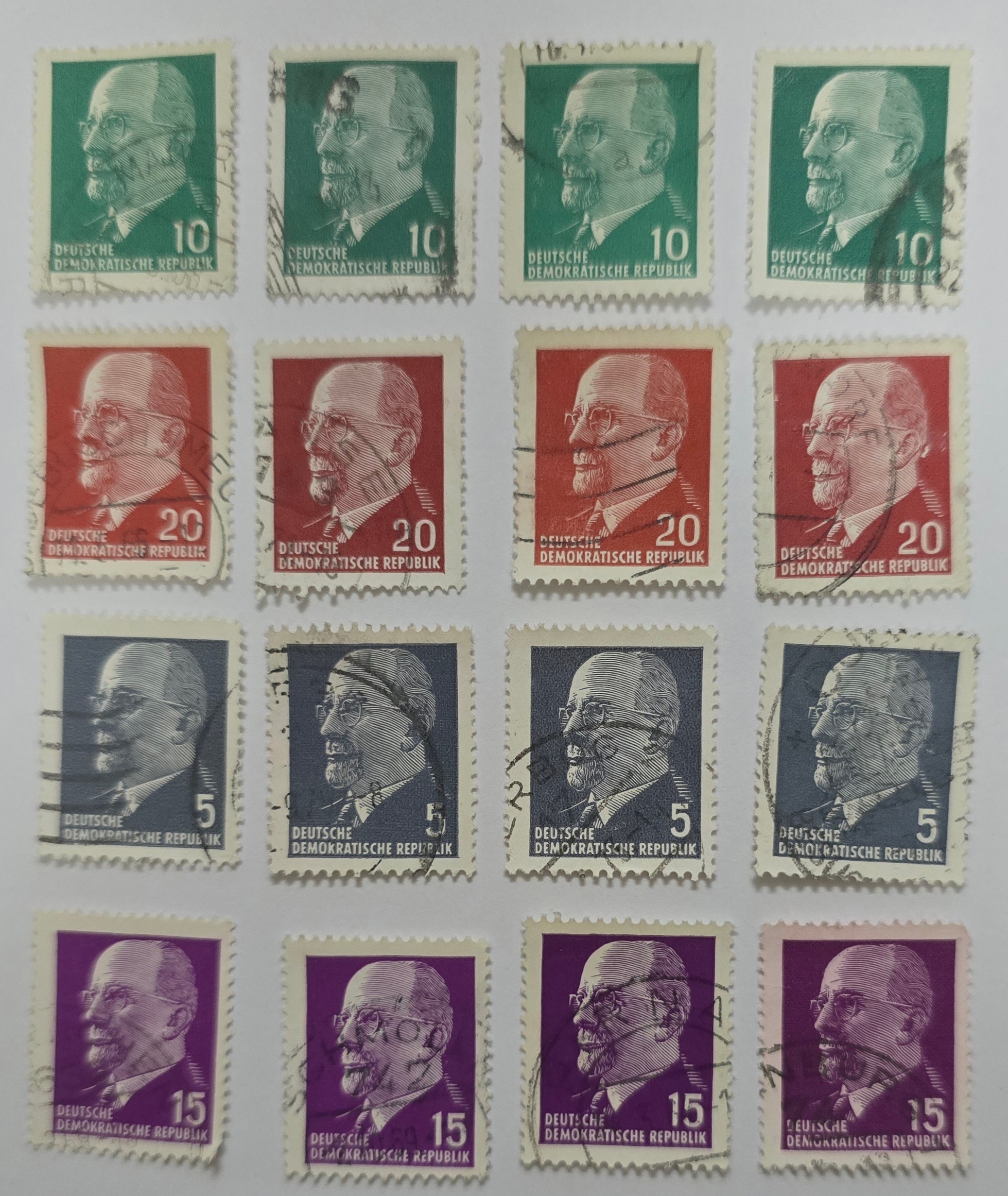 تمبرهای پستی مهرخورده خارجی کد 1