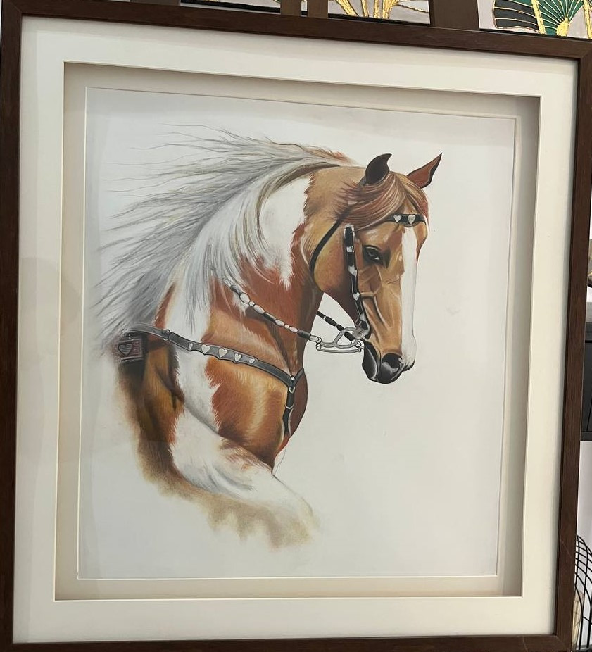 تابلو نقاشی نفس نجیب (پاستل گچی روی مقوا)