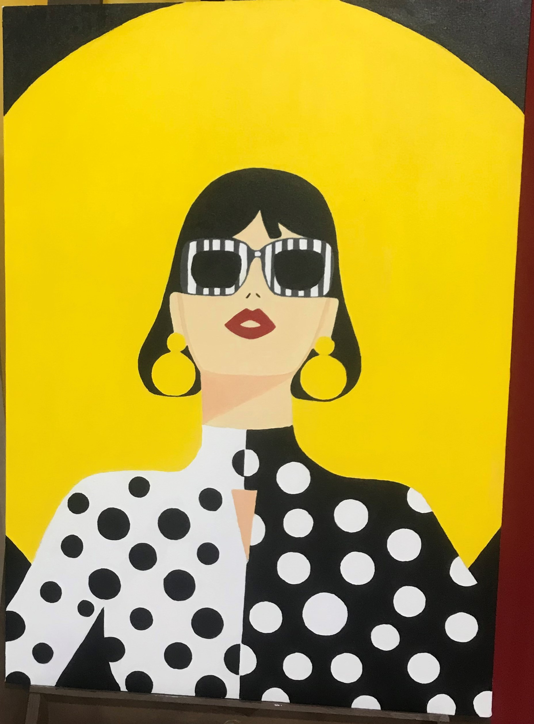 بانوی تضاد تابلو (رنگ روغن روی بوم)