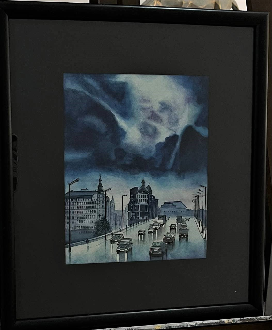 تابلو نقاشی آبرنگ روی مقوا