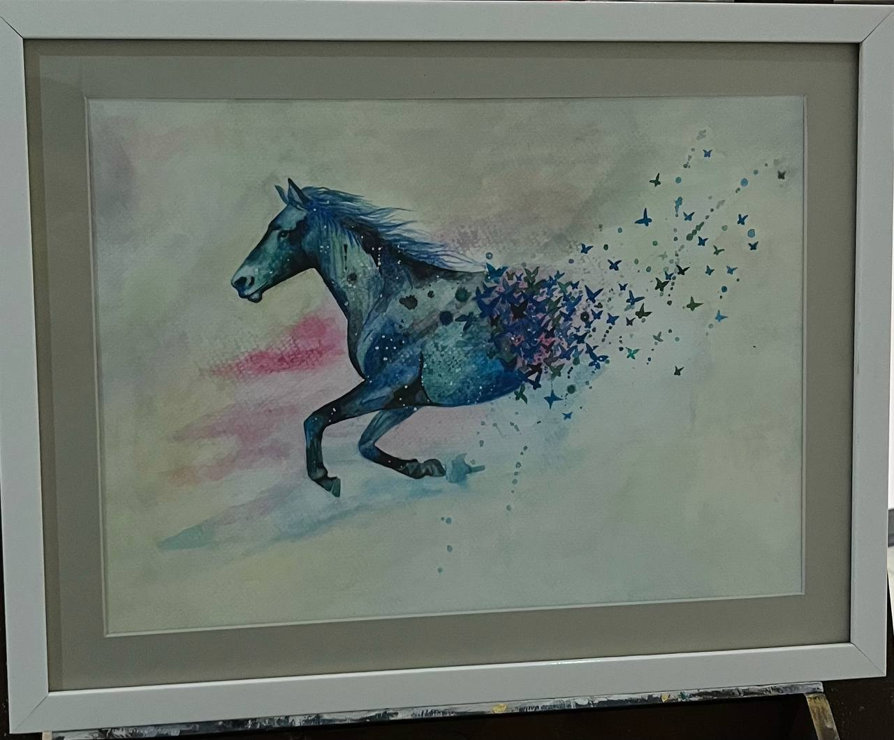 تابلو نقاشی آبرنگ روی مقوا