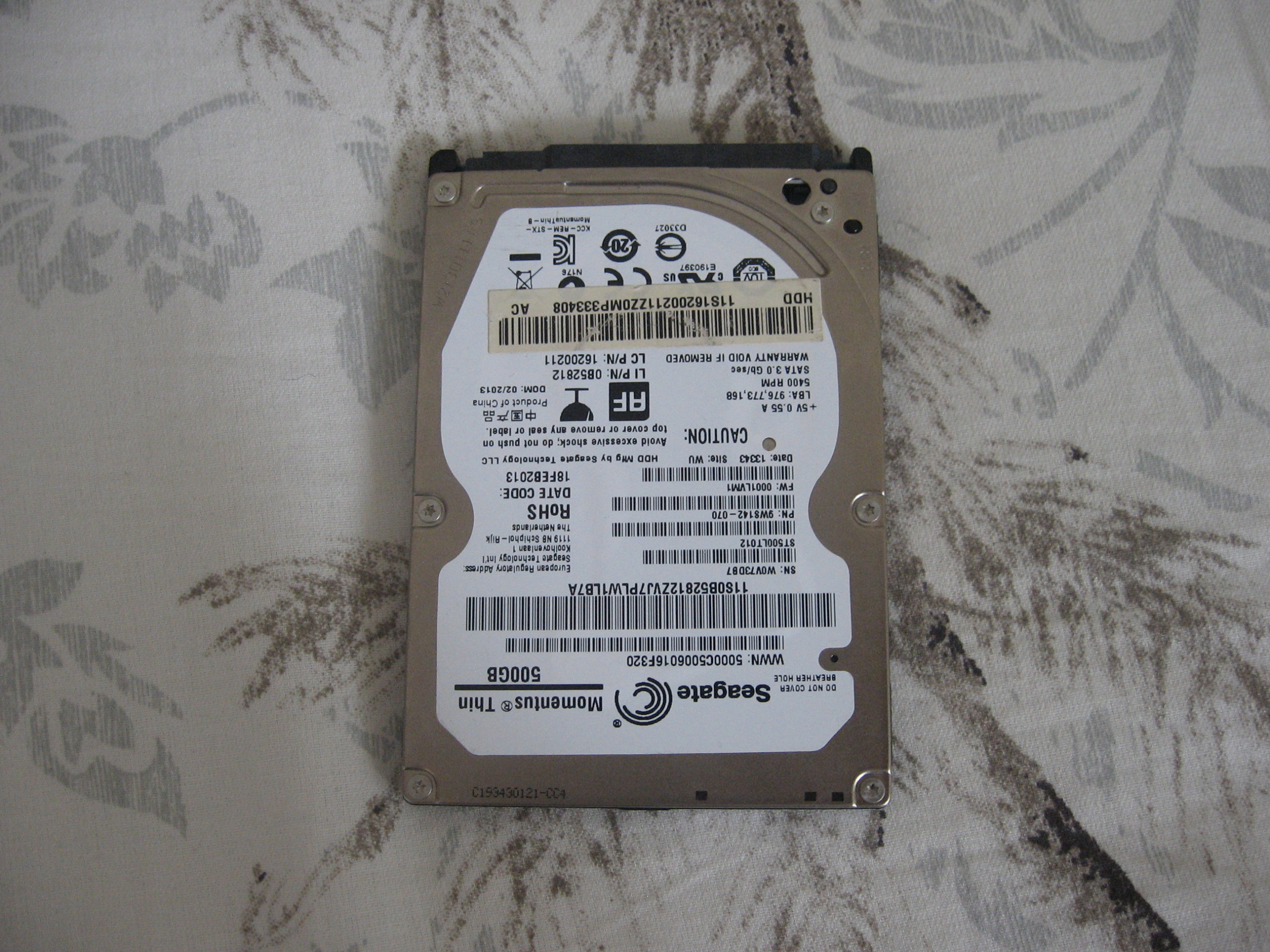 هارد لپ تاپی Seagate 500 گیگ (توضیحات)