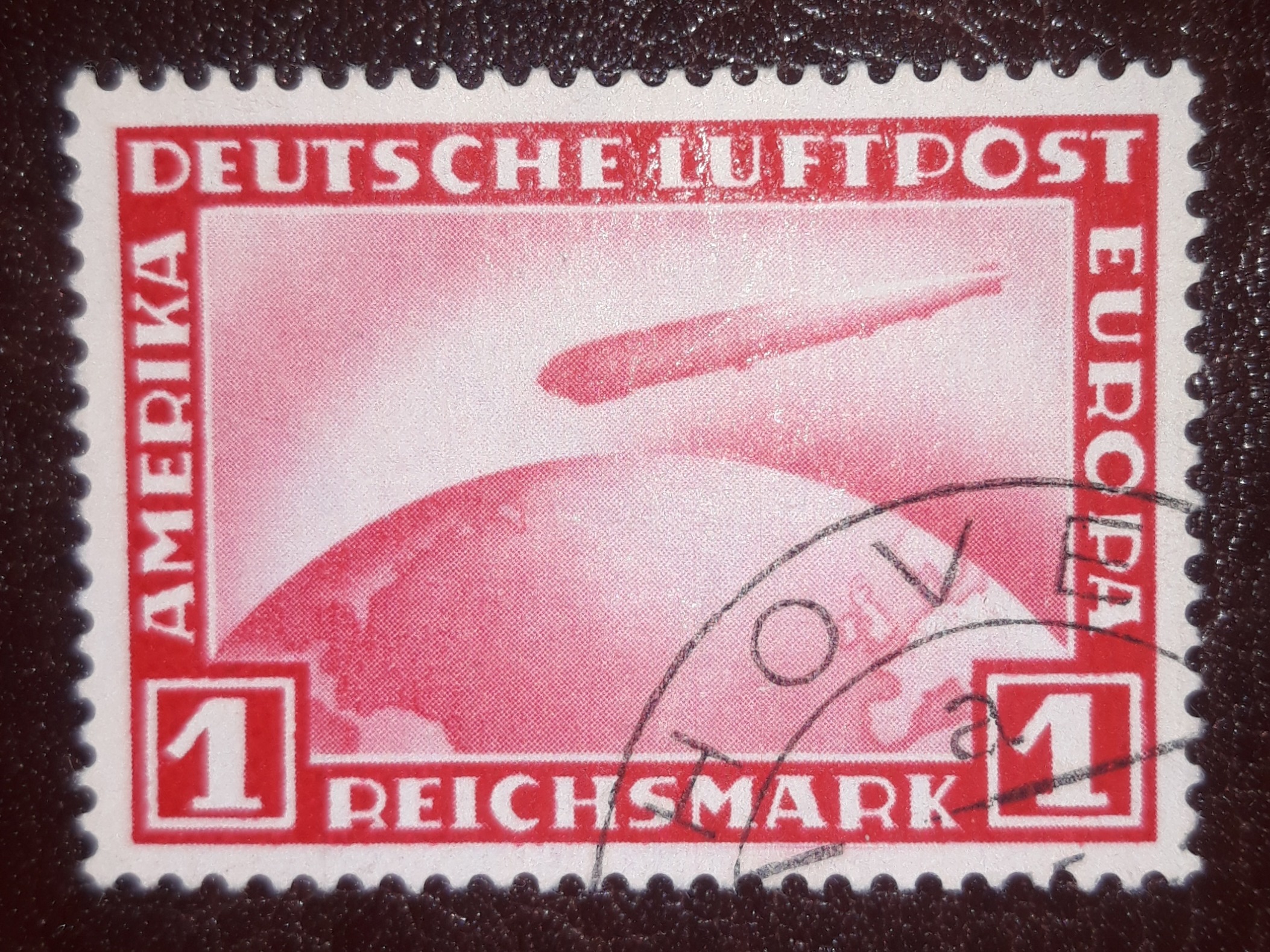 1 مارک نایاب زیپلین پست هوایی آلمان 1931باطل ن1