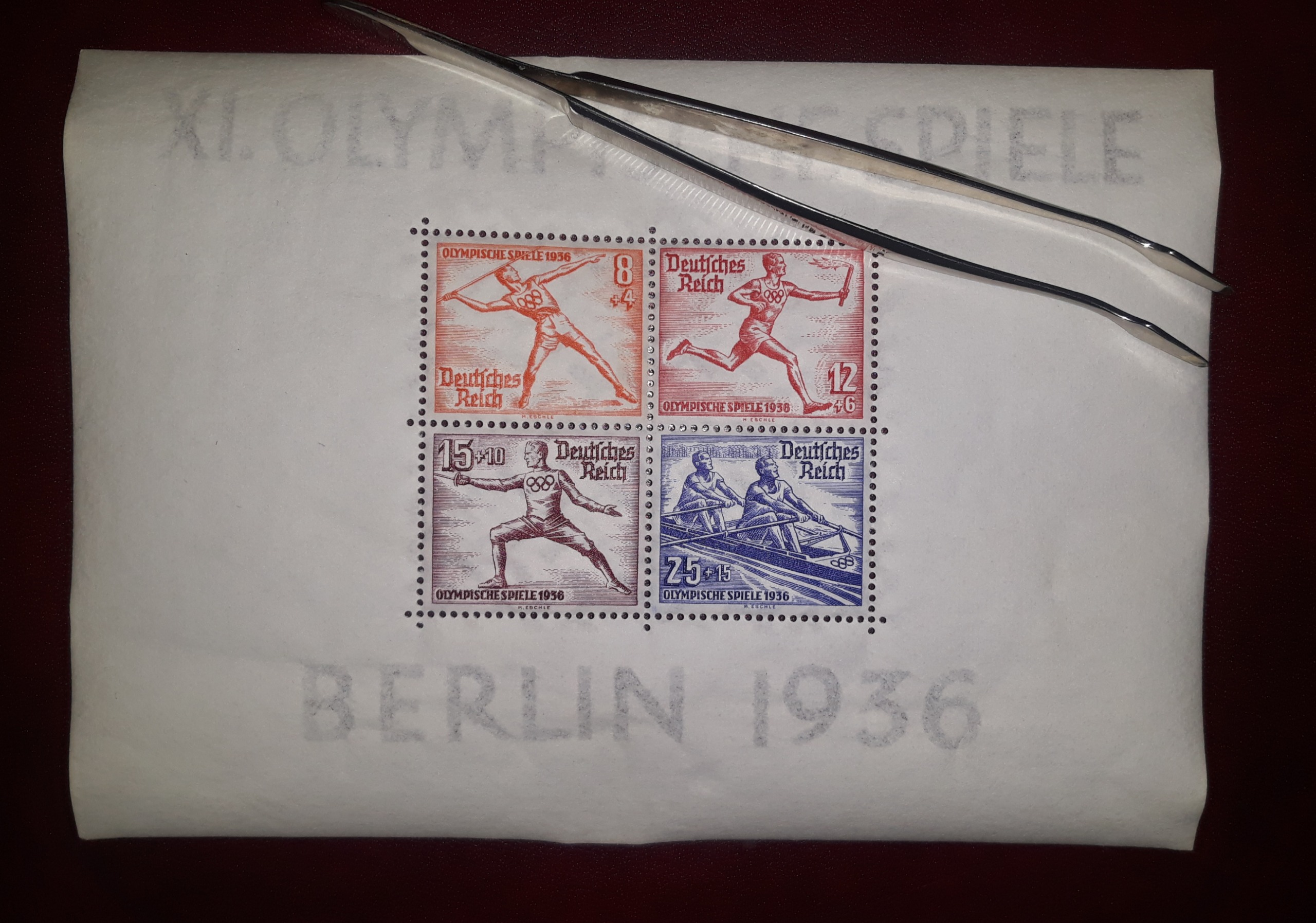 کمیاب1936المپیک رایش چسب عالی/شکستگی قاب تمبرbr