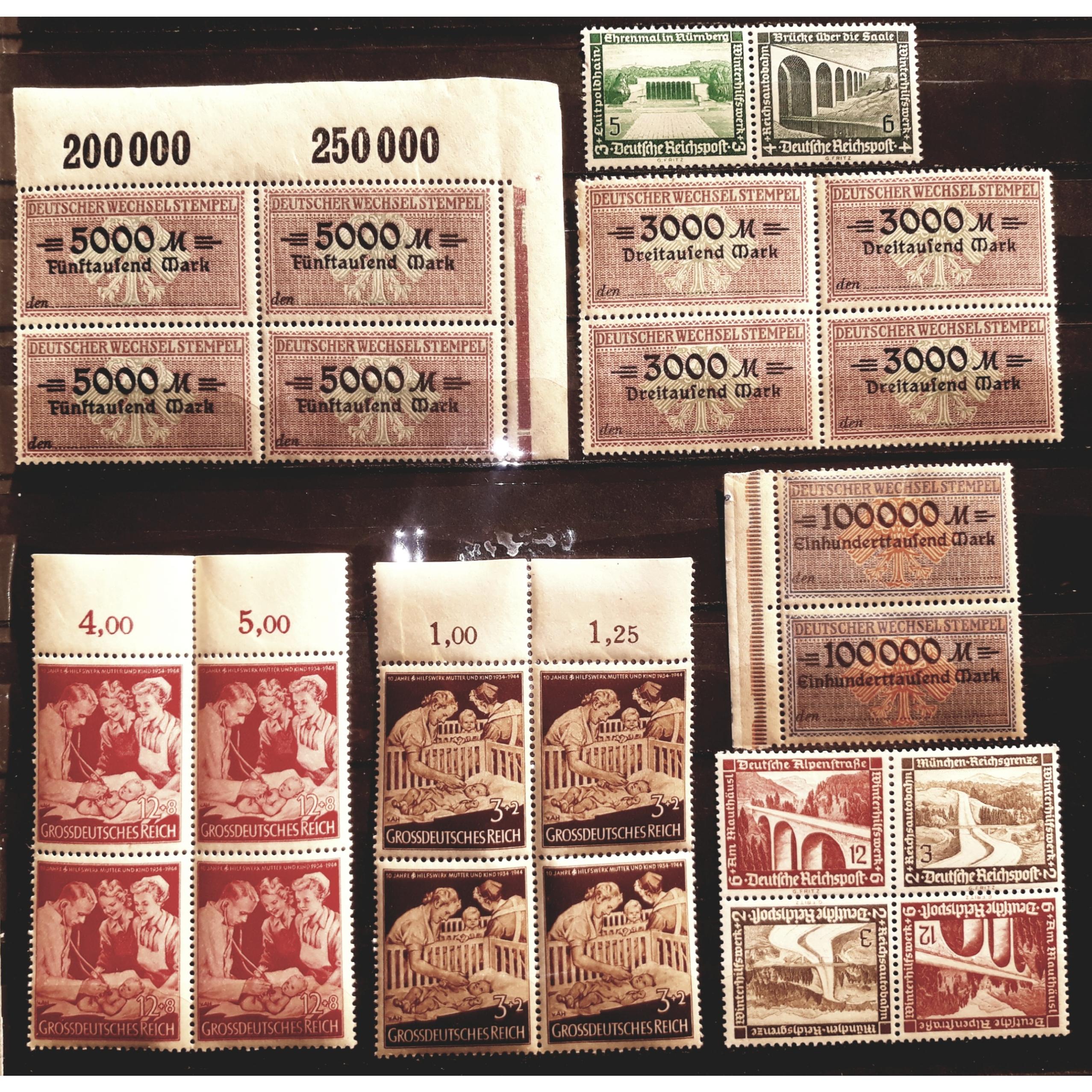 مجموعه مینت بلوکهای ارزشمند رایش آلمان wh