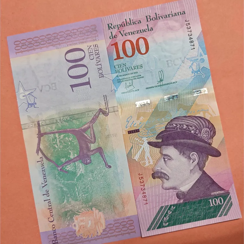 اسکناس تک بانکی 100 بولیوار ونزوئلا