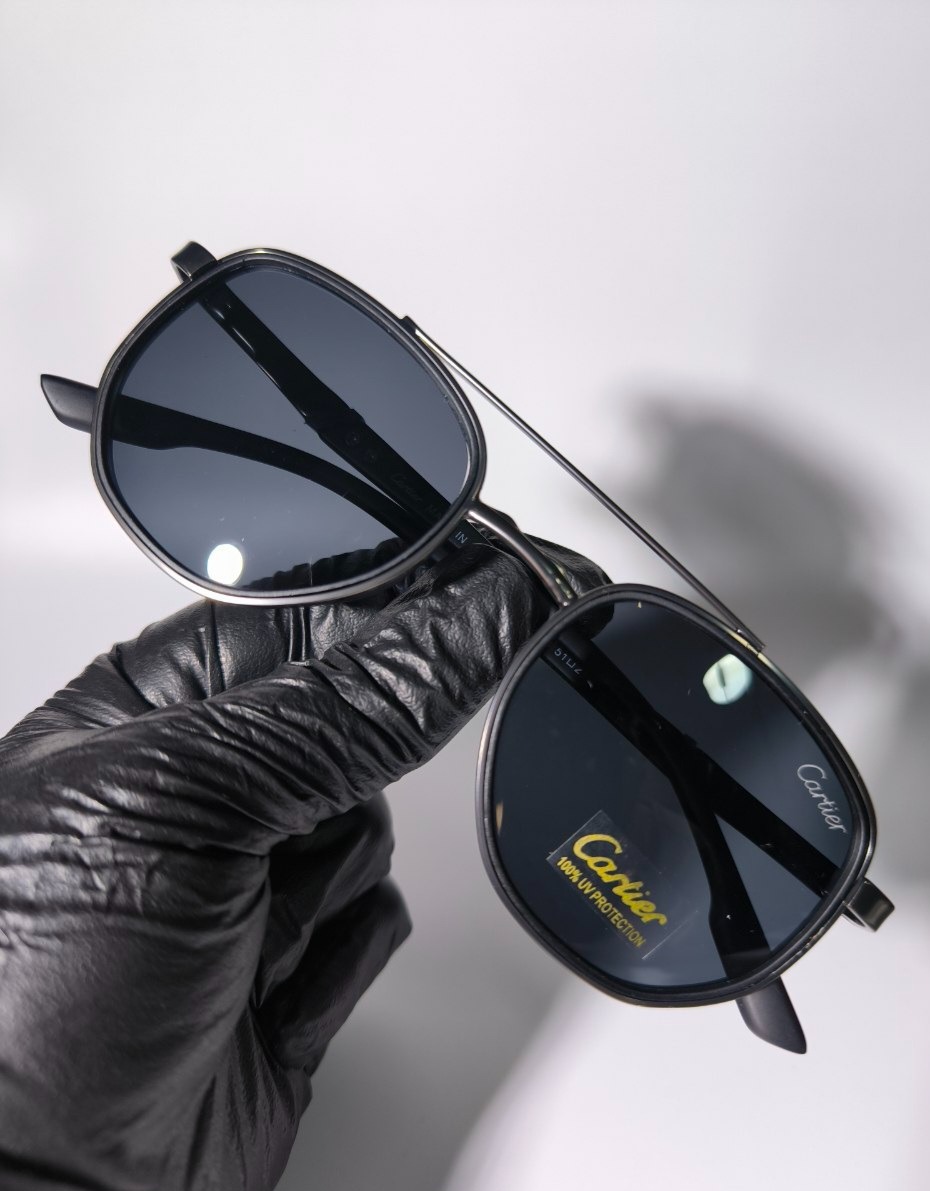عینک آفتابی مردانه کارتیر cartier فریم طوسی