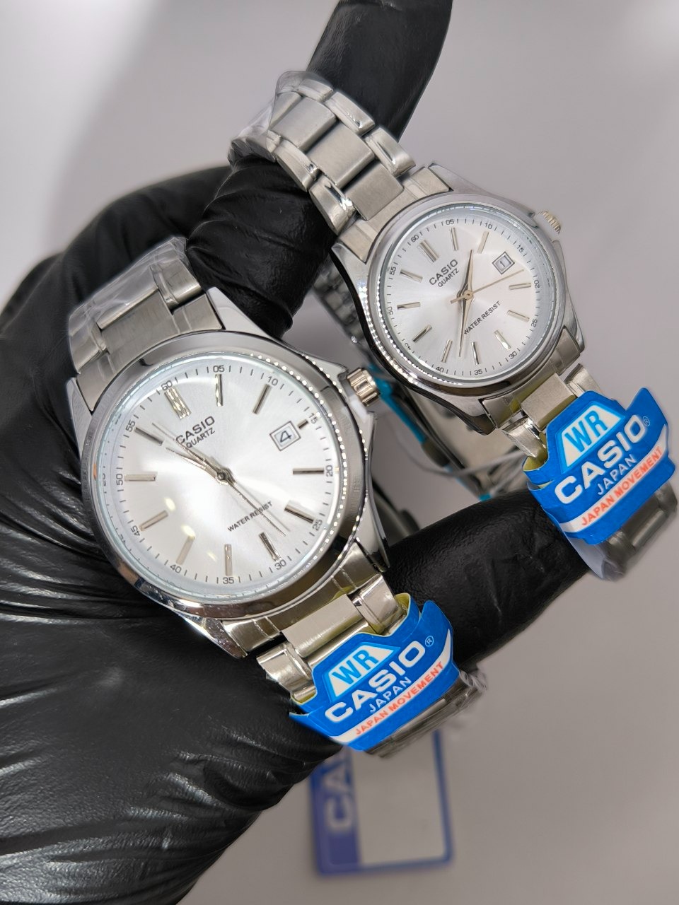 ساعت ست مردانه و زنانه کاسیو CASIO استیل نقره ای