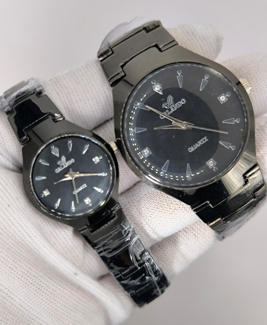 ست ساعت مچی زنانه و مردانه اورلیندو ORLANDO مشکی