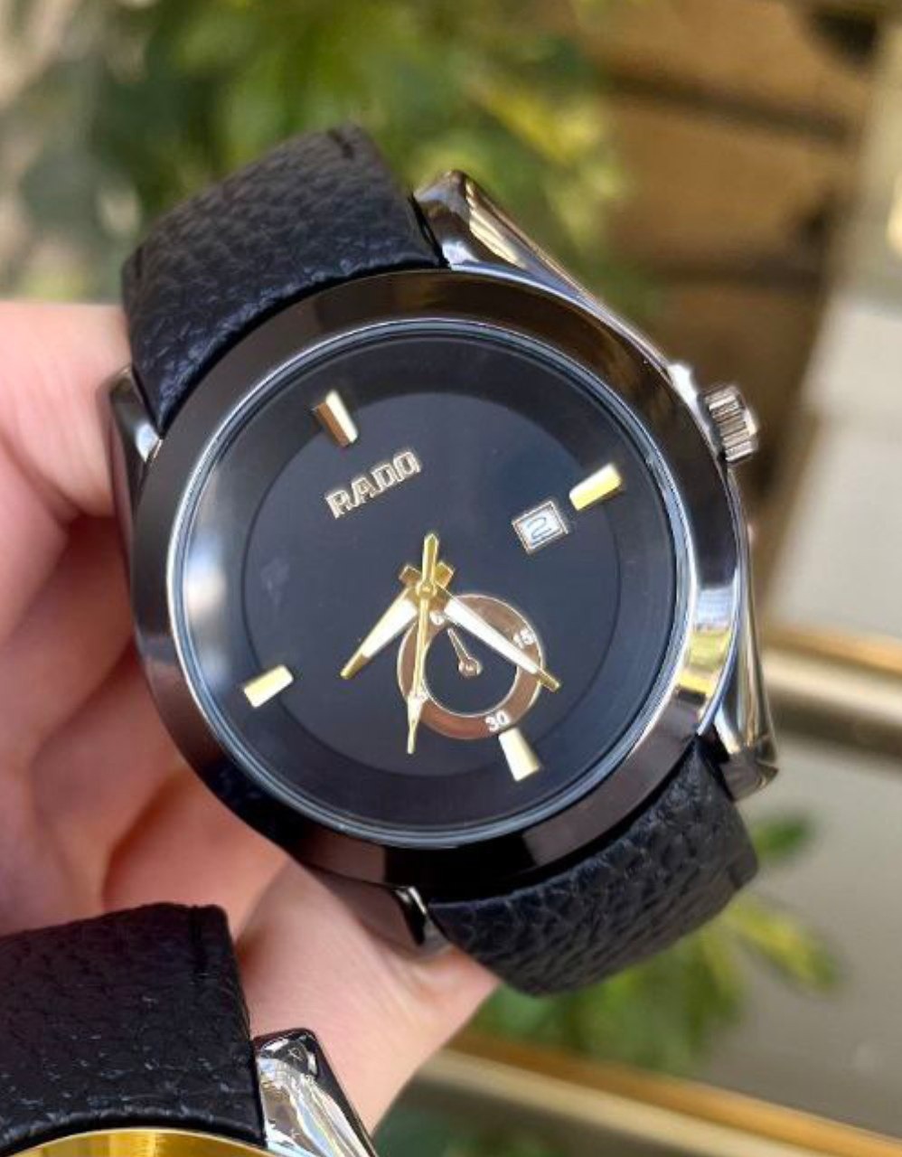 ساعت مچی مردانه رادو بند چرمی RADO موتور ژاپن