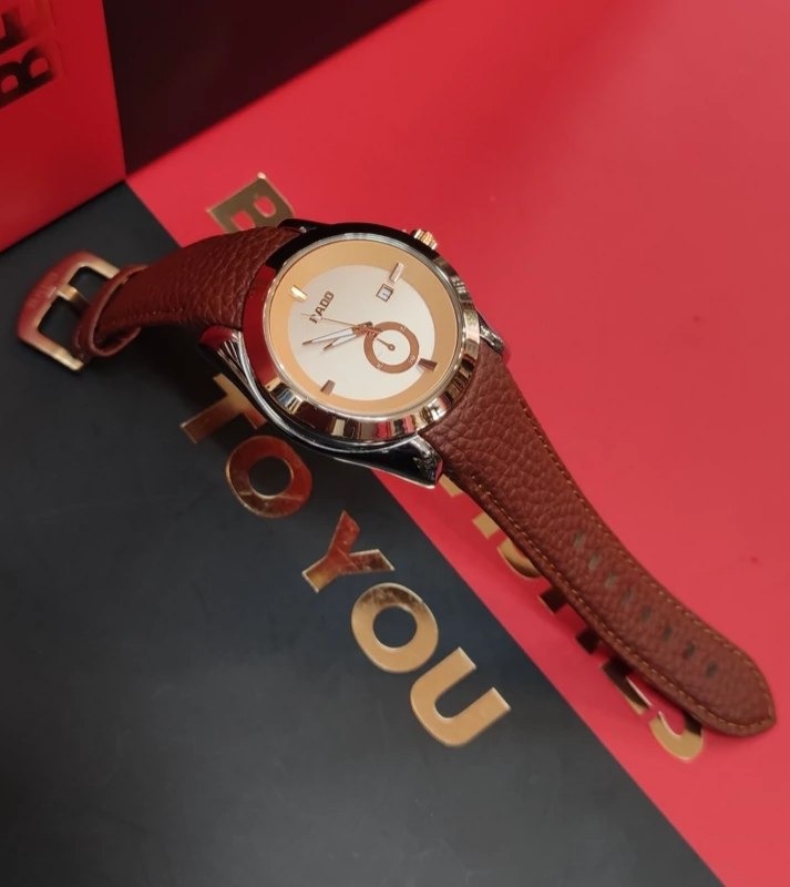 ساعت مچی مردانه رادو بند چرمی RADO موتور ژاپن