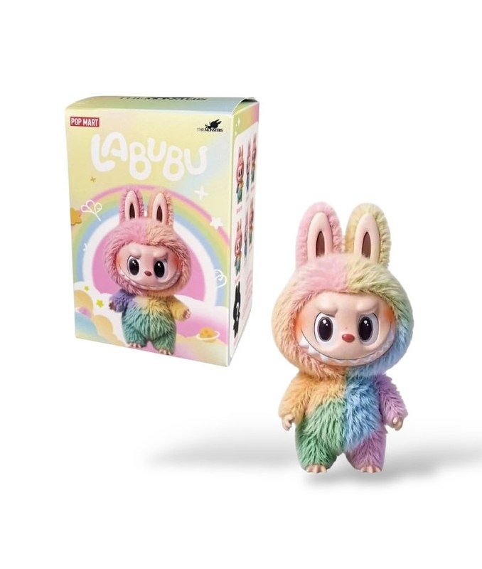عروسک لبوبو LABUBU شانسی رنگین کمانی شرکت اصلی
