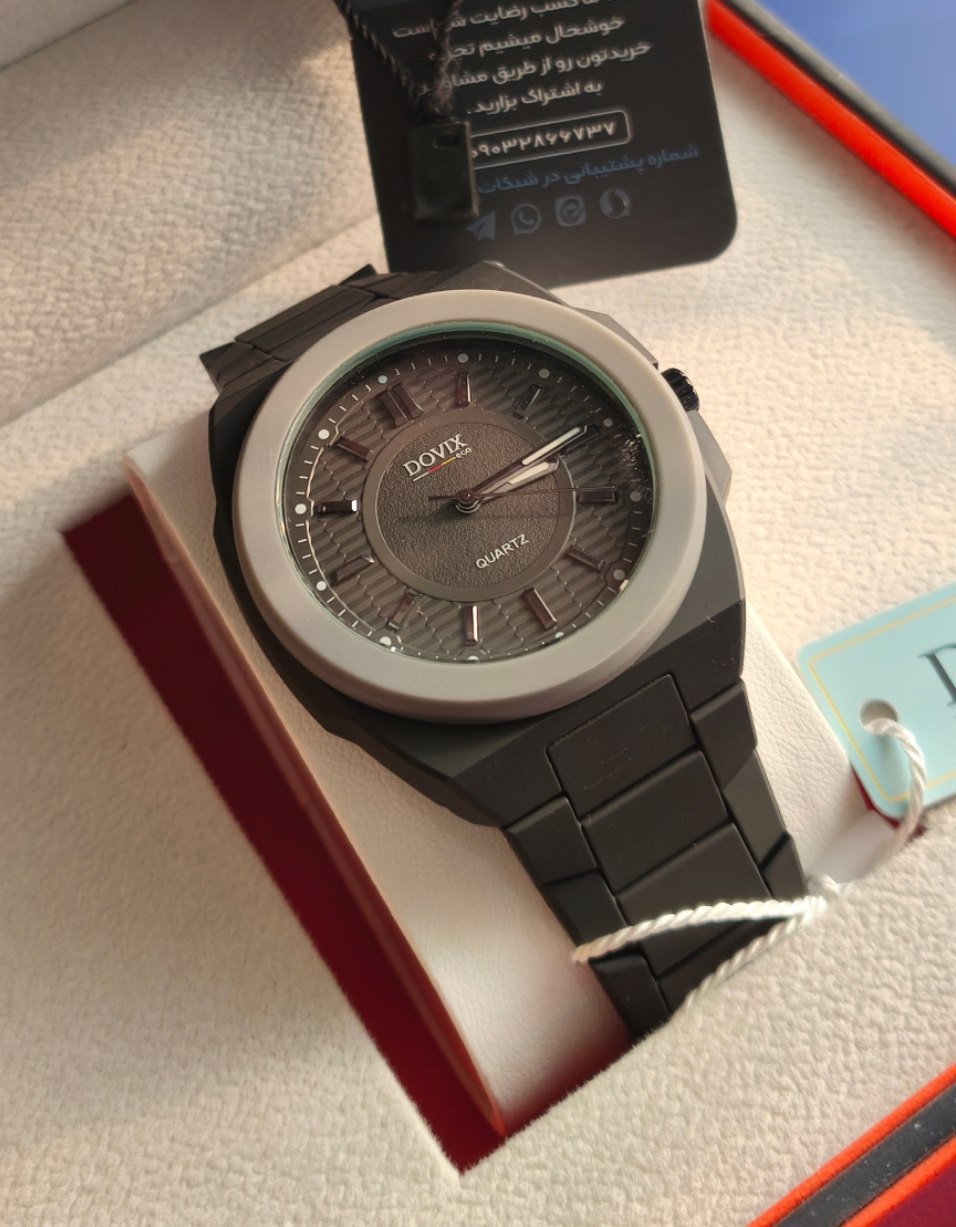 ساعت مچی مردانه برند دایویکس DOVIX کربنی مشکی