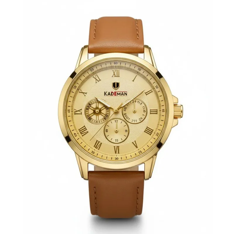 ساعت مچی مردانه کرنوگراف کیدمن KADEMAN بند چرم