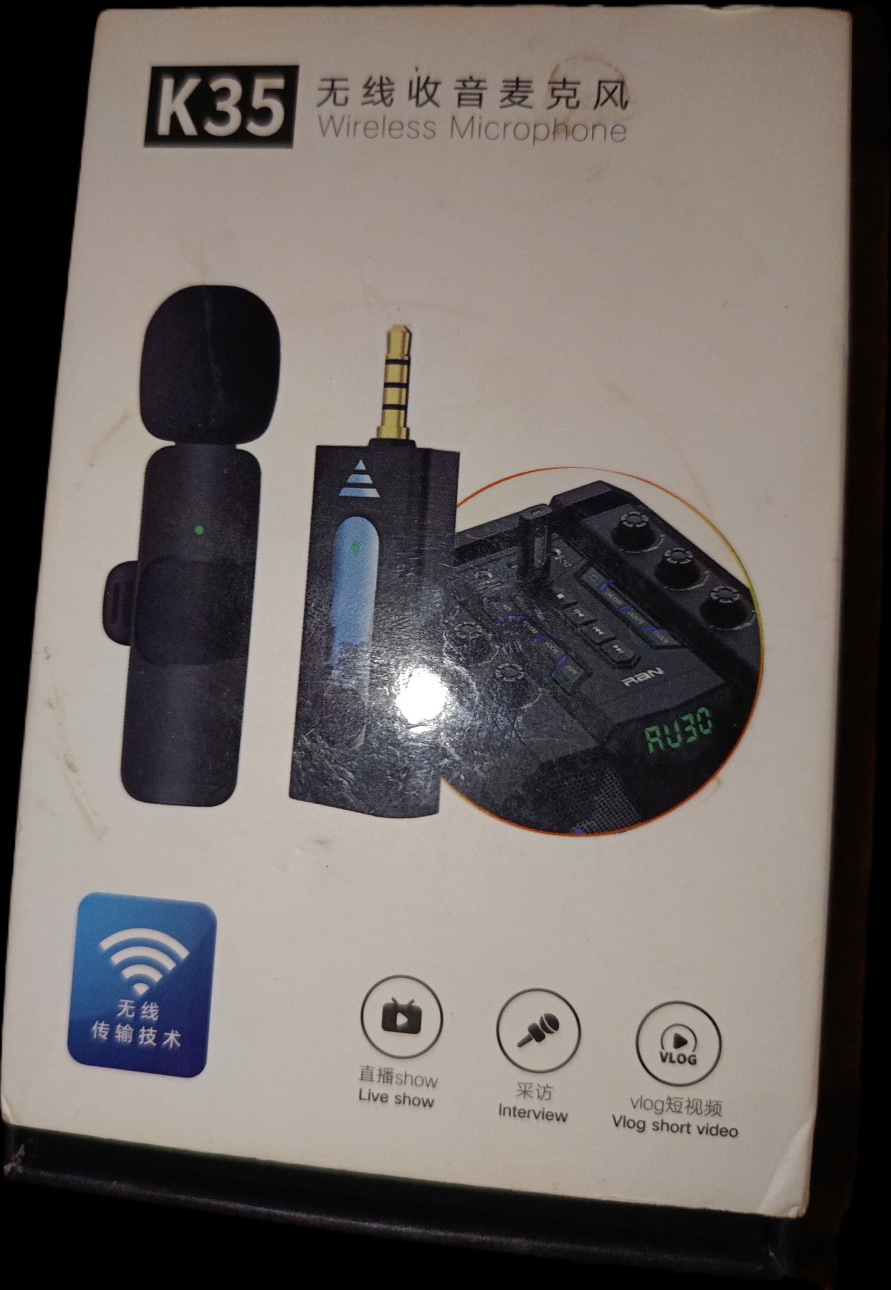 میکروفن یقه ای k35 دو تایید سالم و تست شده