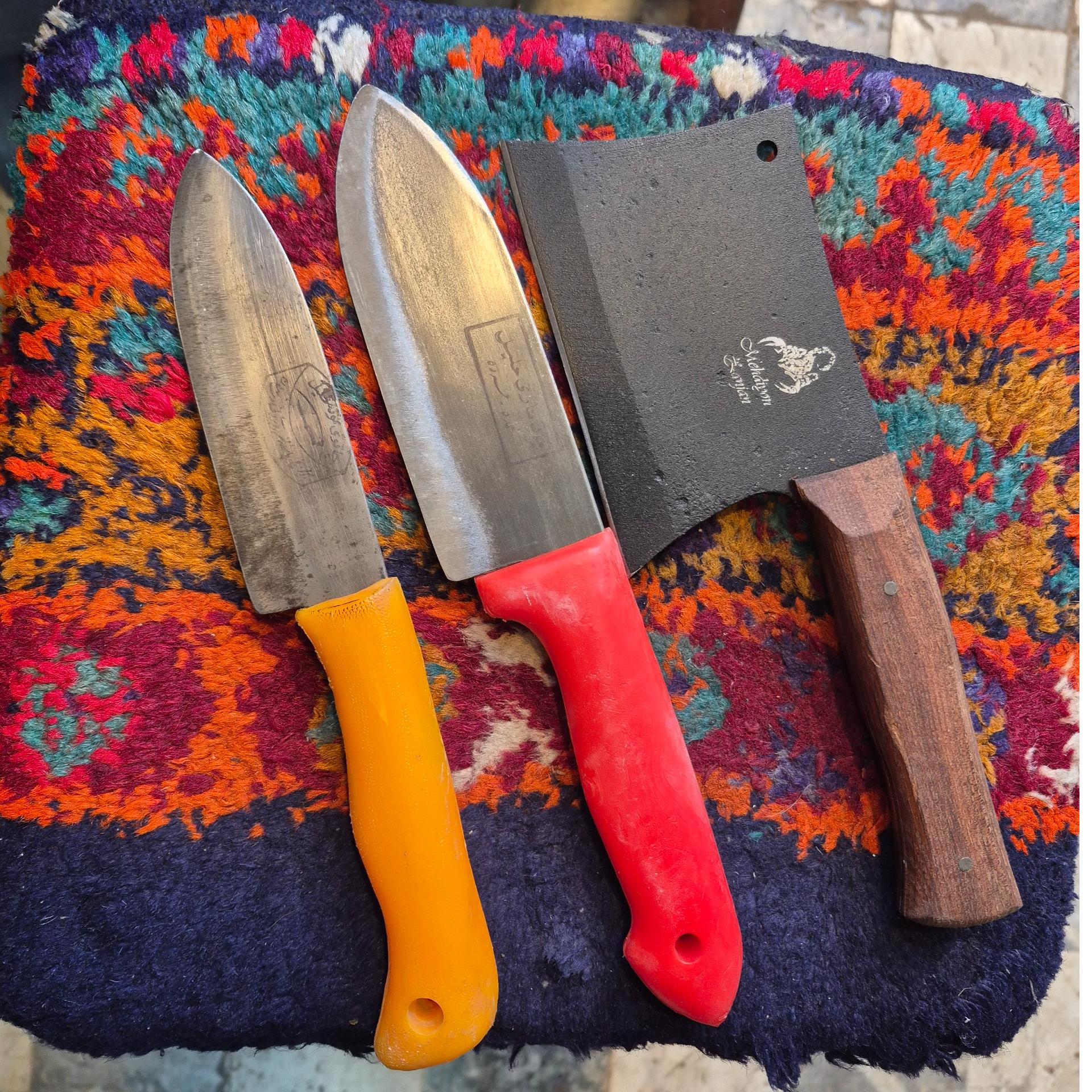 مزایده ست ساطور و چاقو آشپزخانه