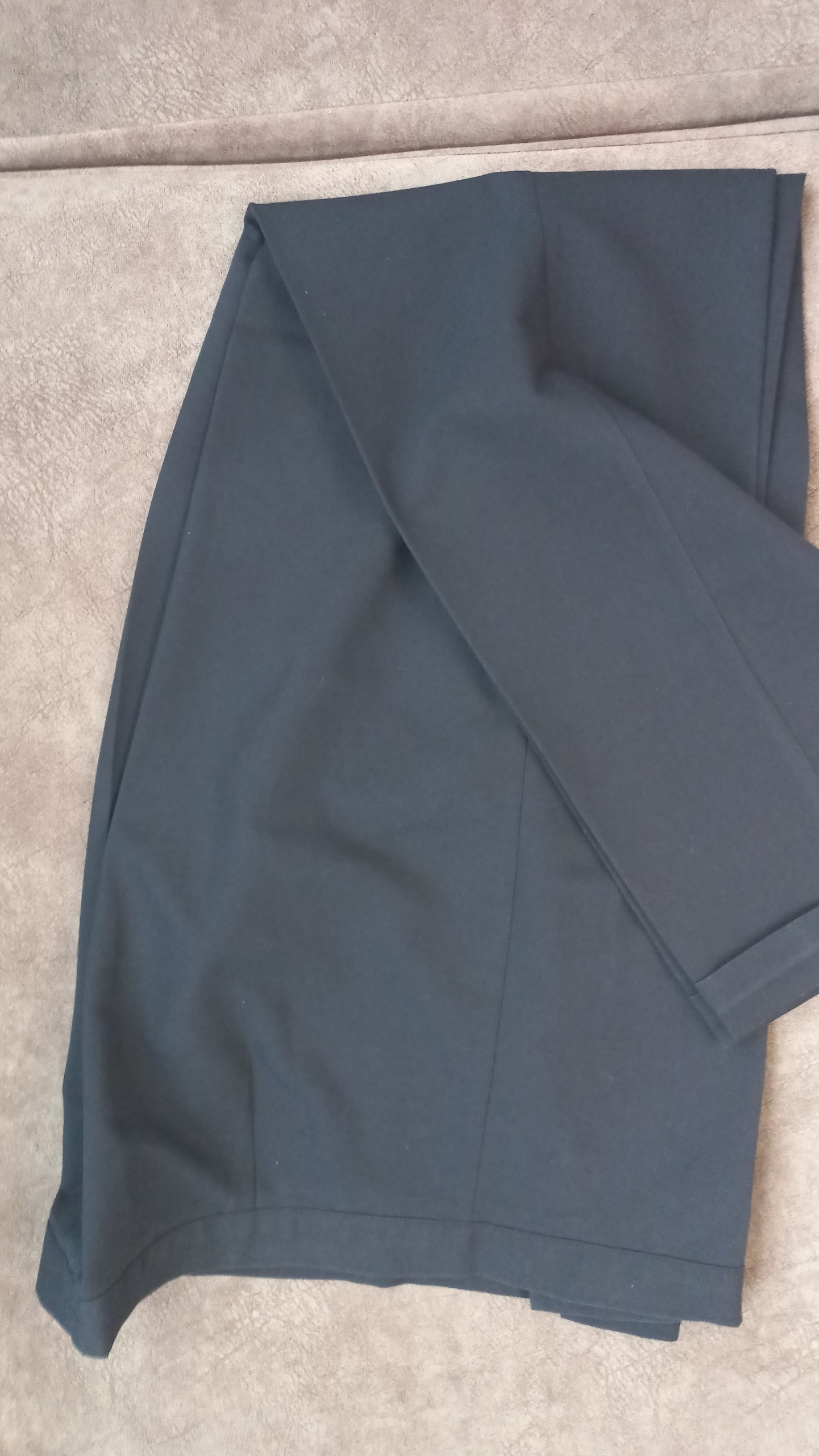 شلوار پارچه ای سرمه ای مدل پاکتی قد 100