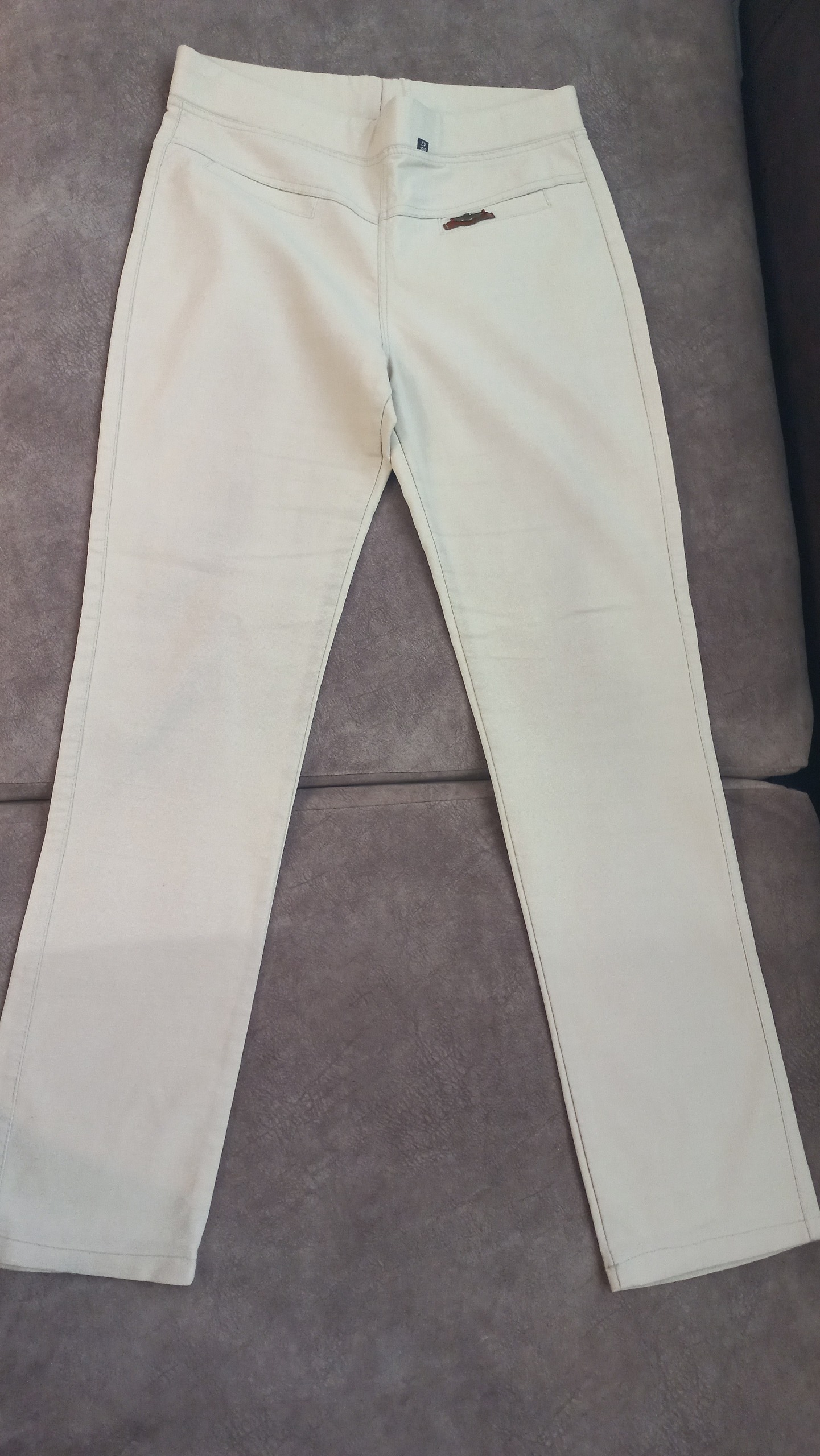 شلوار پارچه ای کرم رنگ قد 100