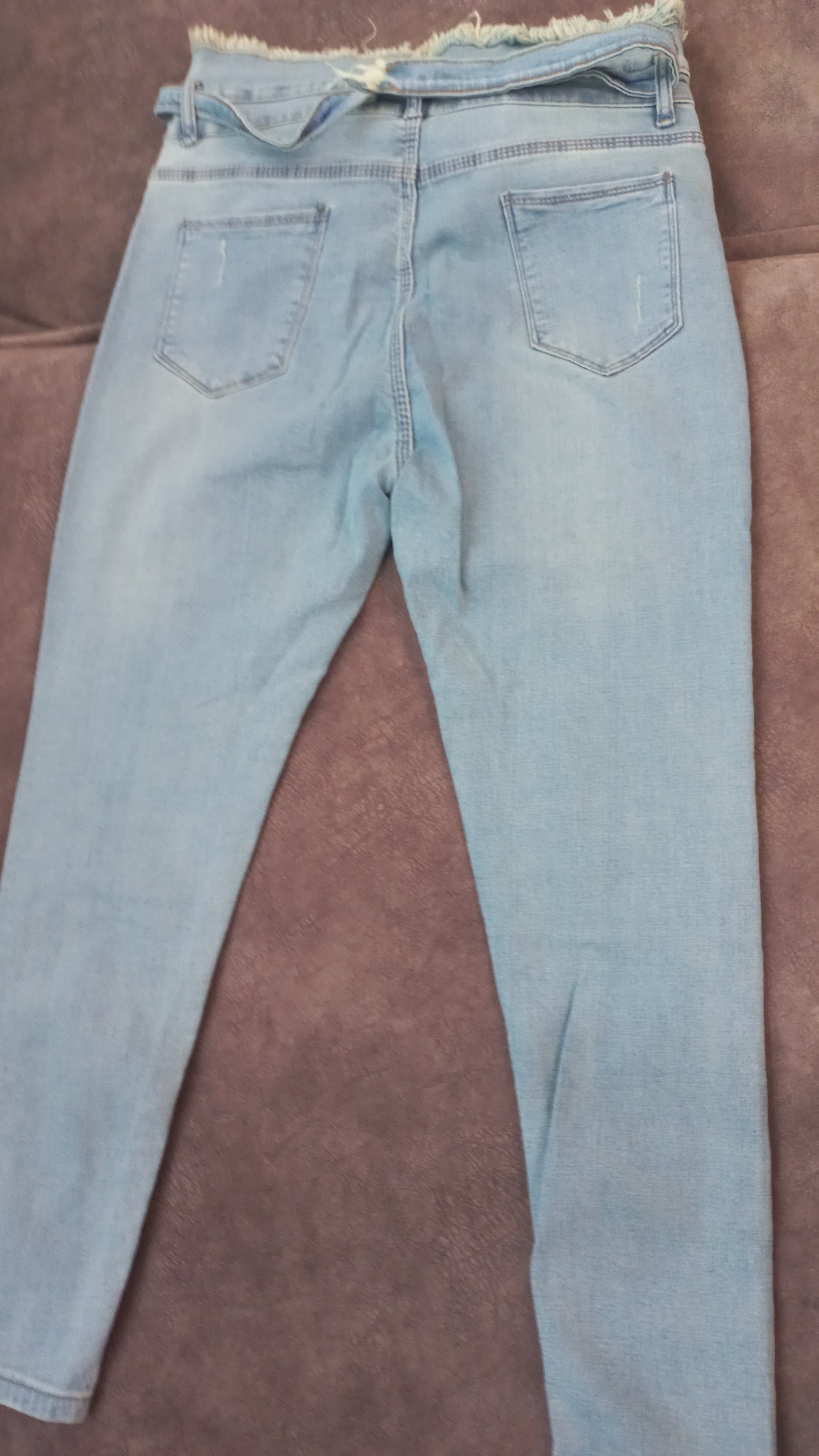 شلوار جین آبی روشن قد 90