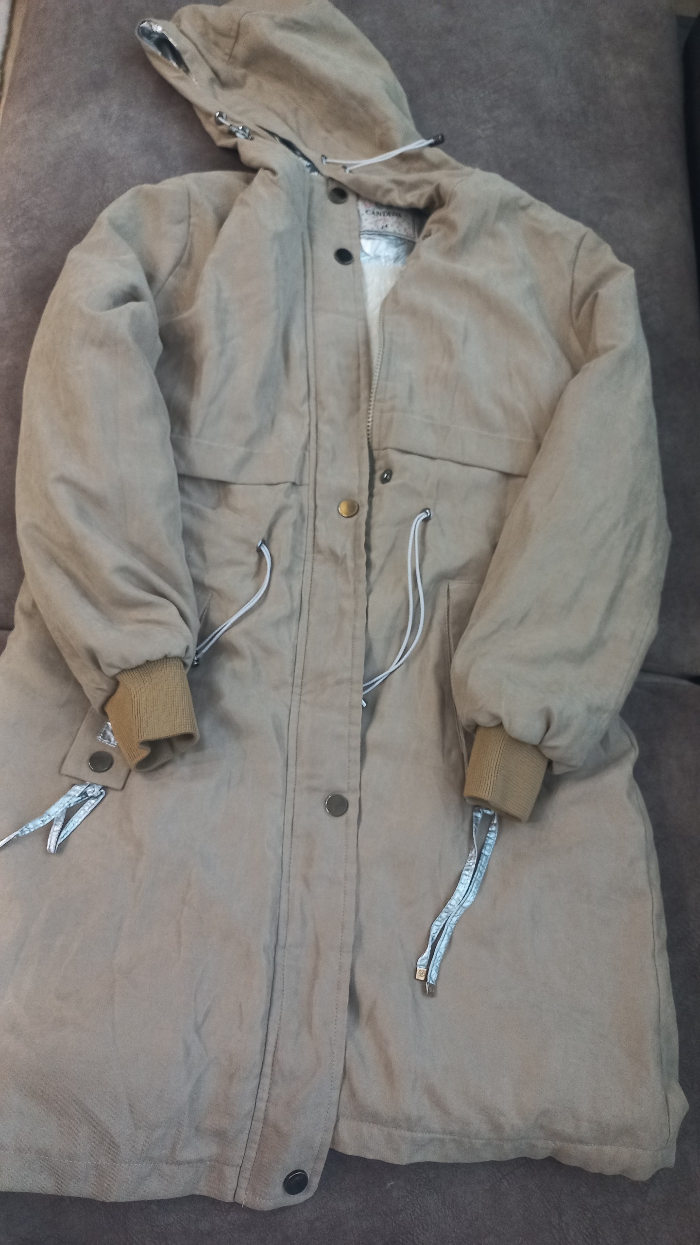 پالتو کاپشنی کلاه دار زخیم داخل پشم سایزXL