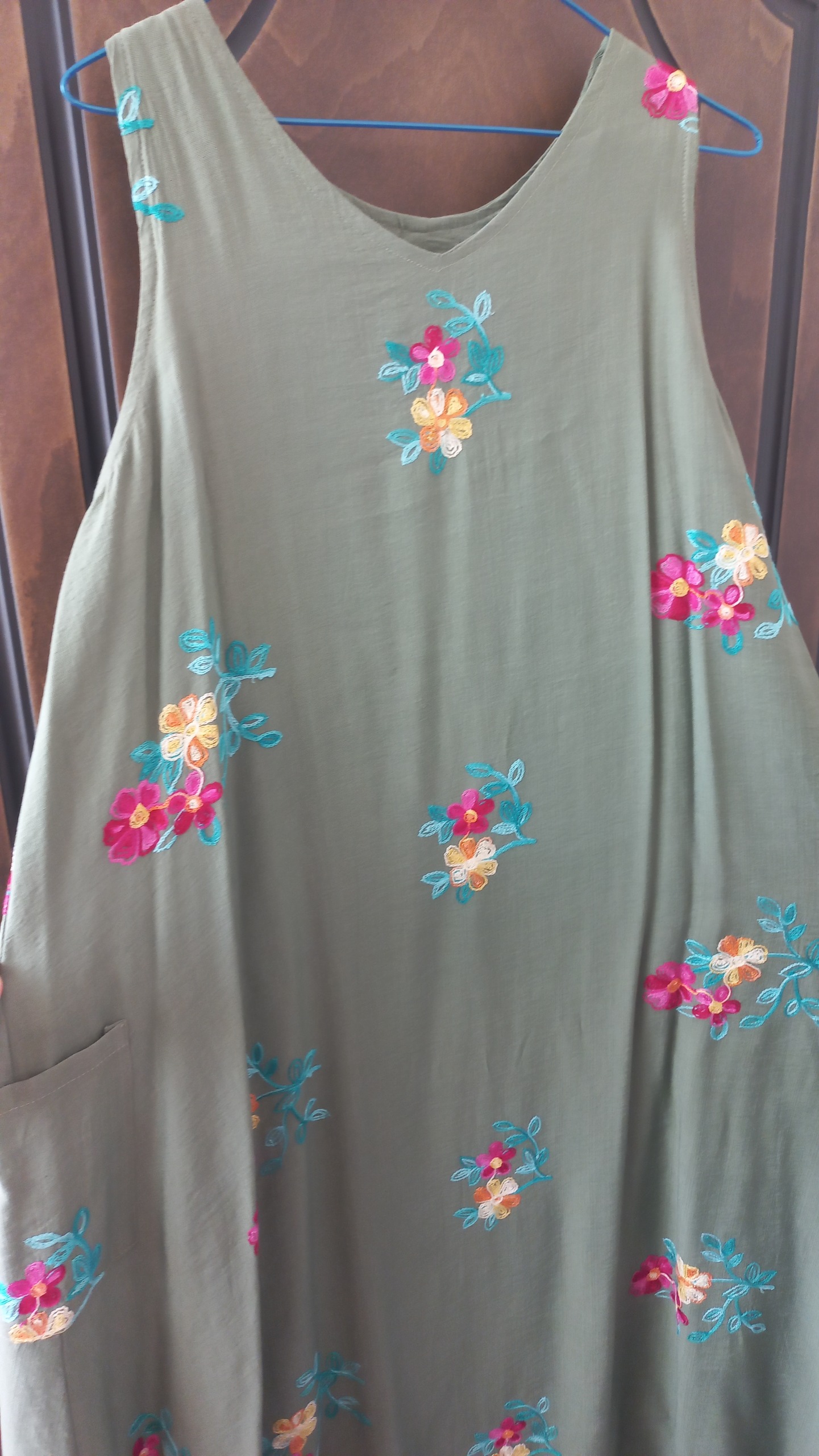 سارافون زنانه سایز xL نخی رنگ سبز