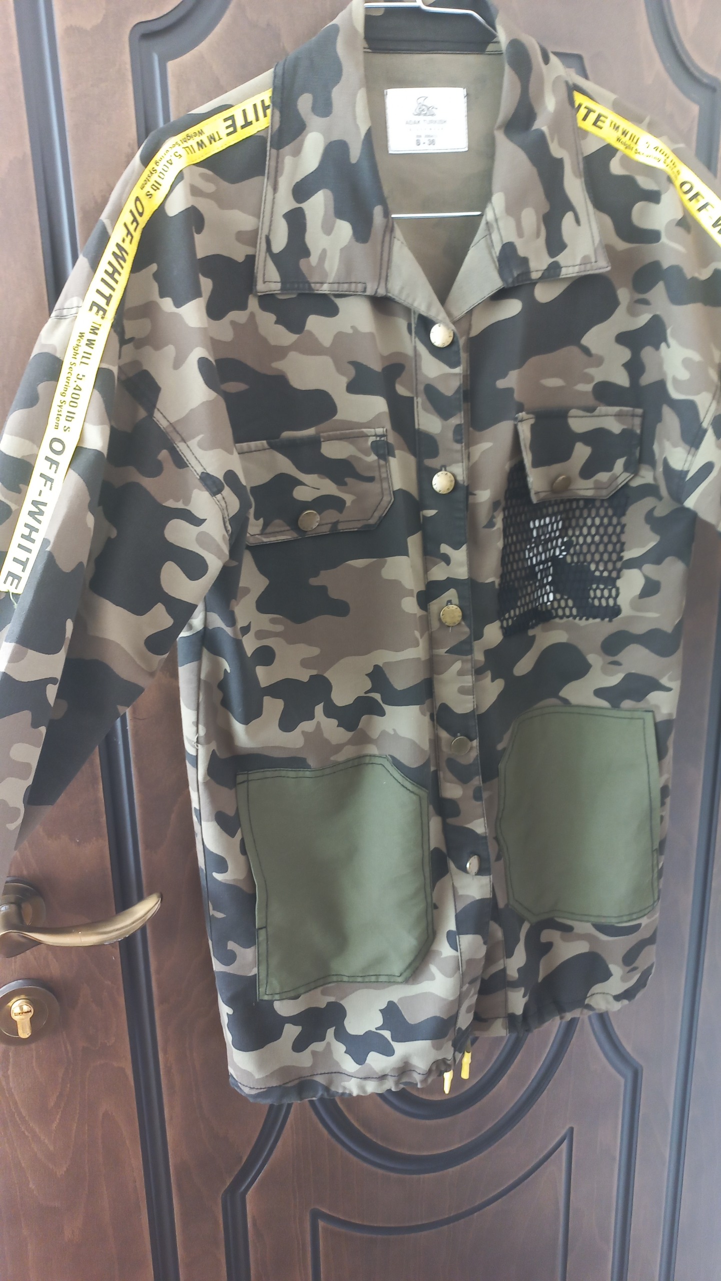 مانتو طرح ارتشی اسپرتی طرح جیب سایزL