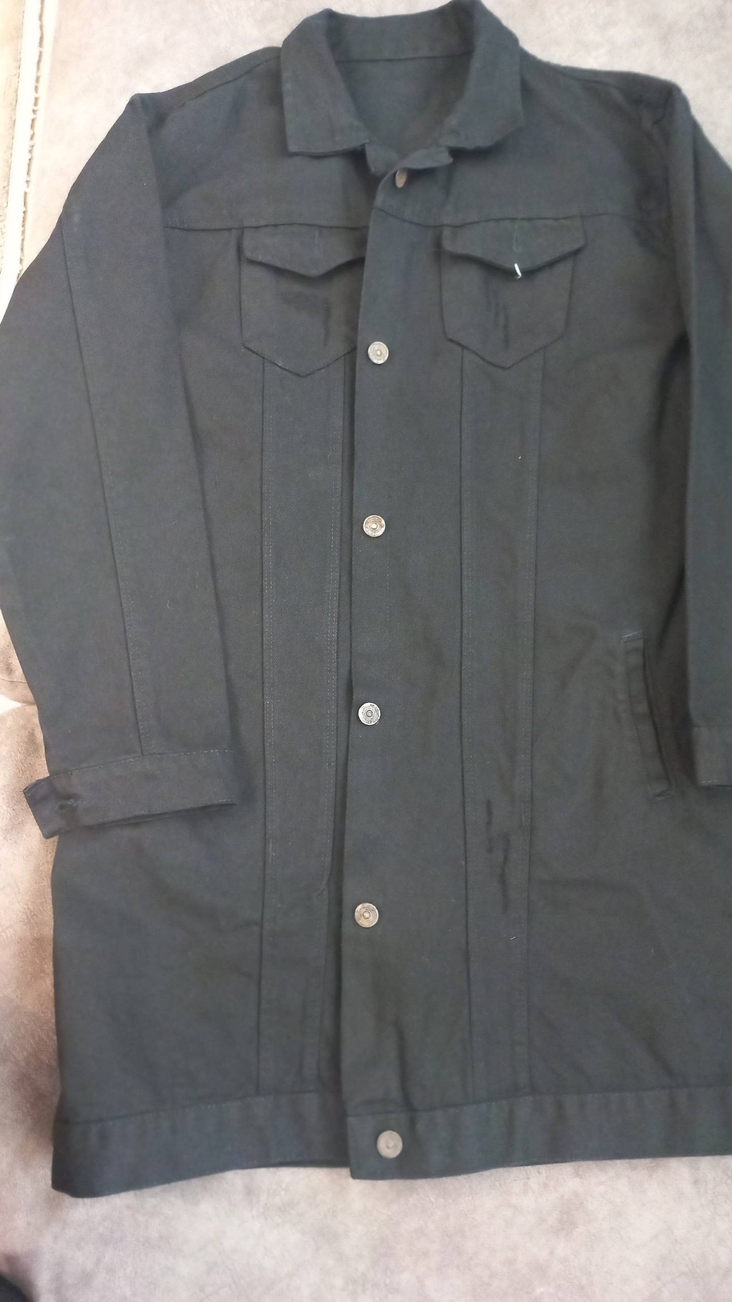 مانتو لی رنگ مشکی کتان لی سایز L