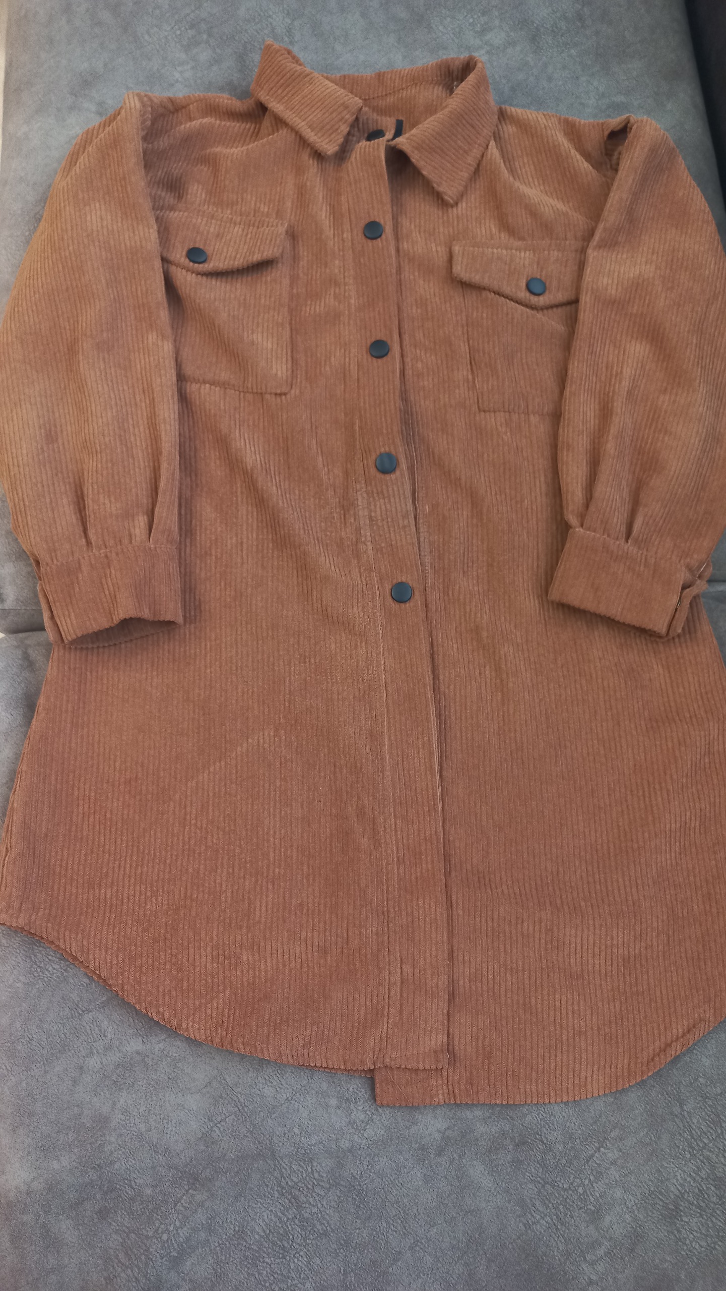 مانتو کبریتی مخمل قد80 خردلی رنگ سایز xL