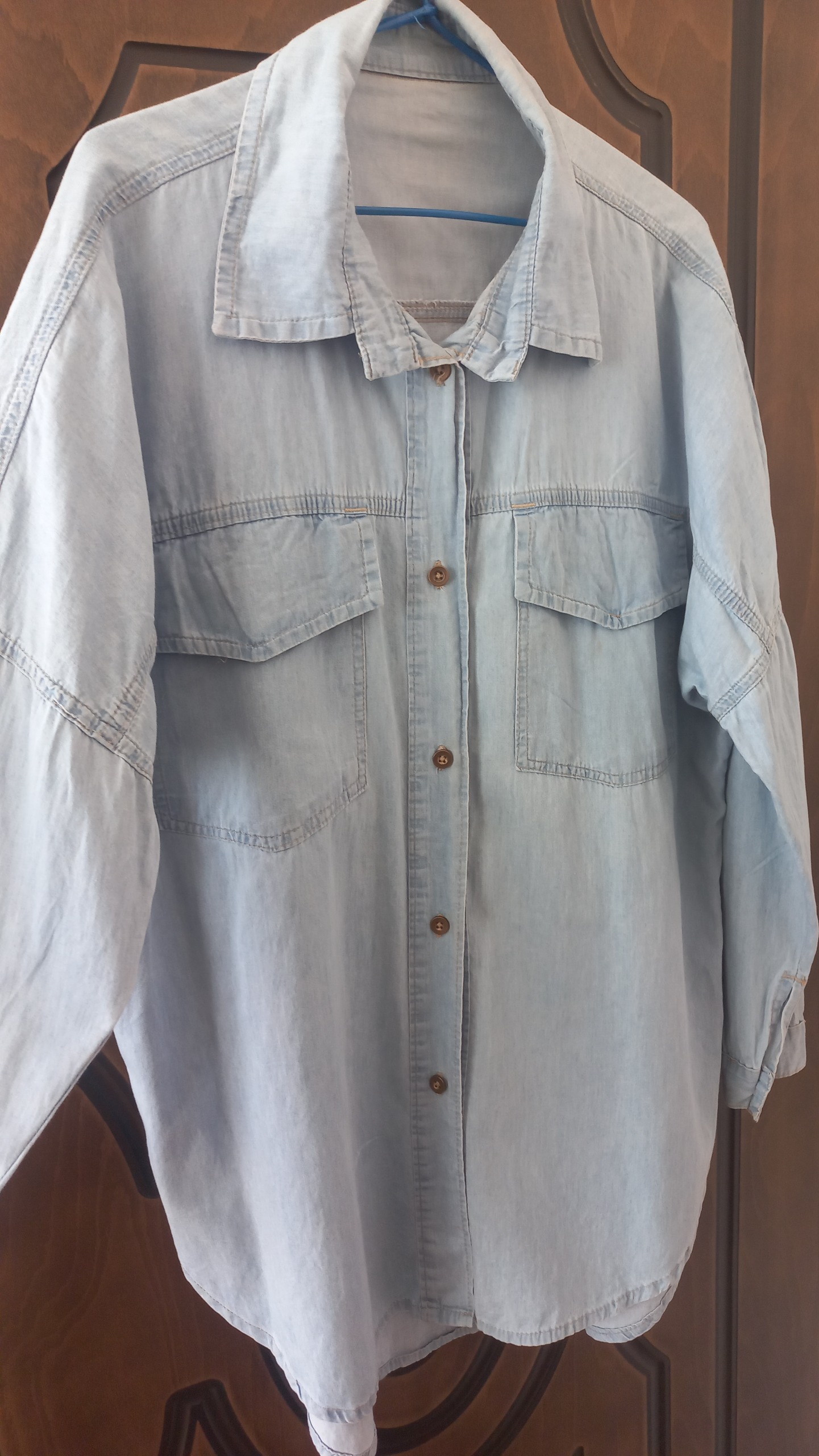 مانتو طرح جین طوسی روشن اسپرتی سایز xL