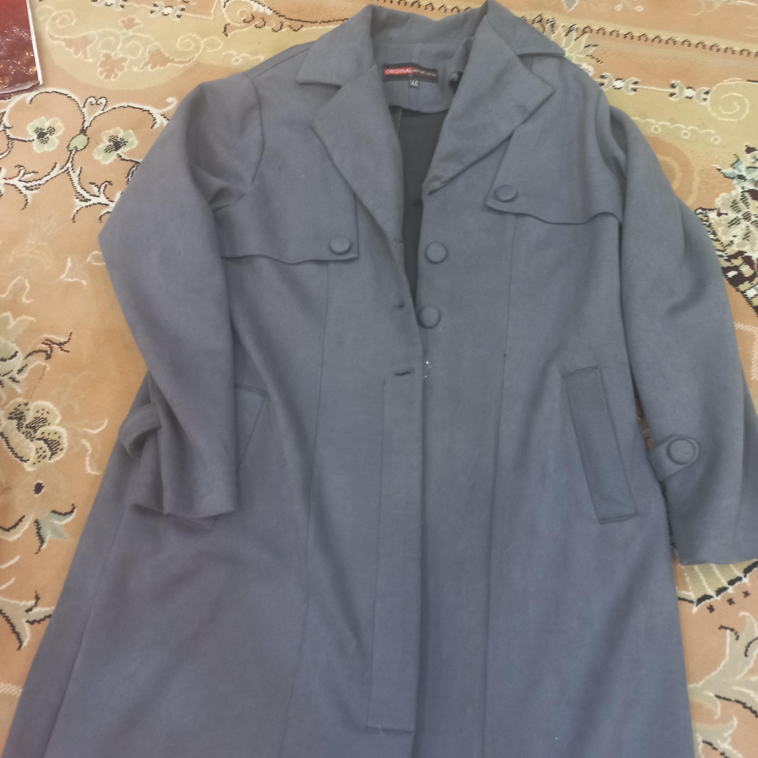 مانتو مخمل طوسی رنگ سایز xL