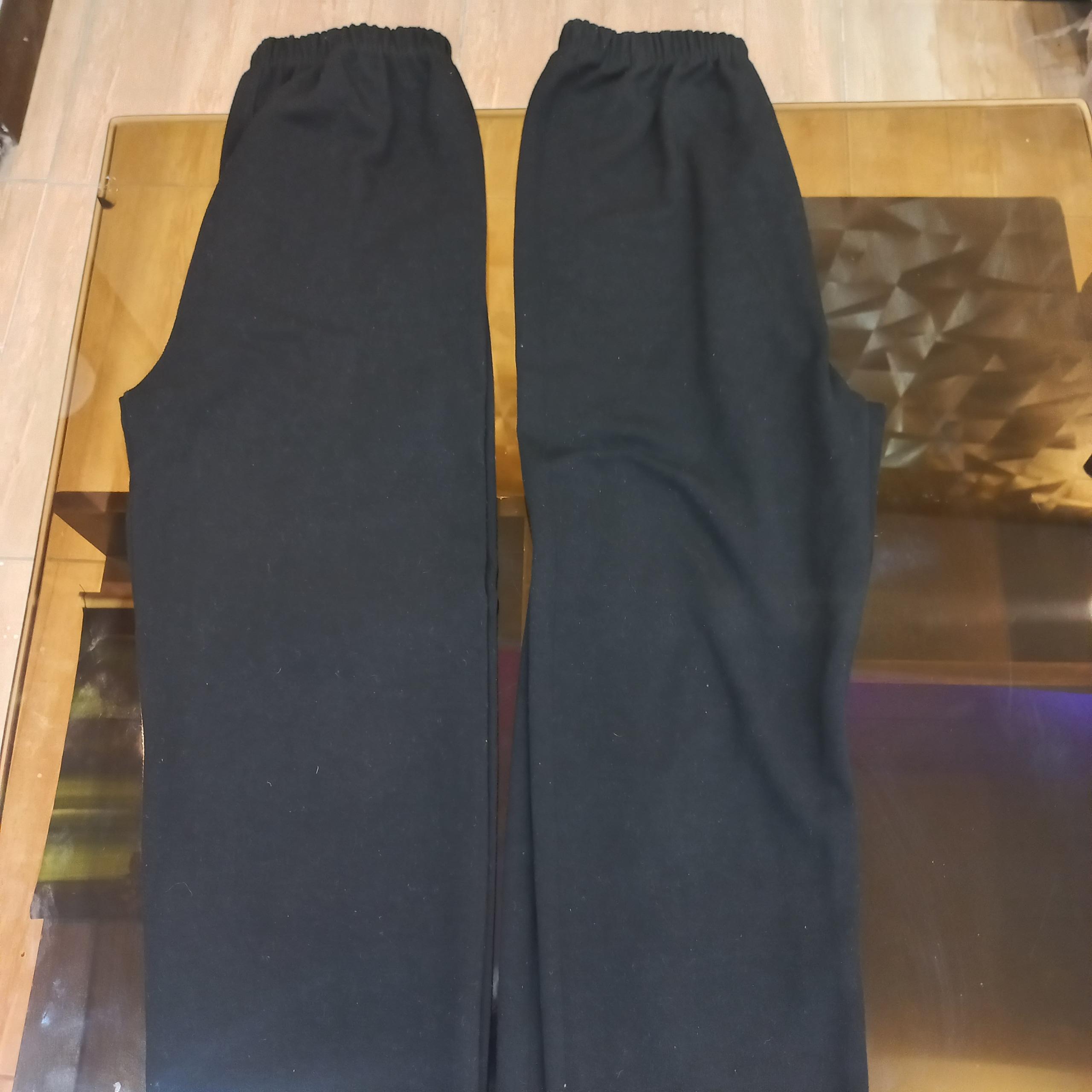 1عدد شلوار نخی کتان پسرانه رنگ مشکی سایز xL