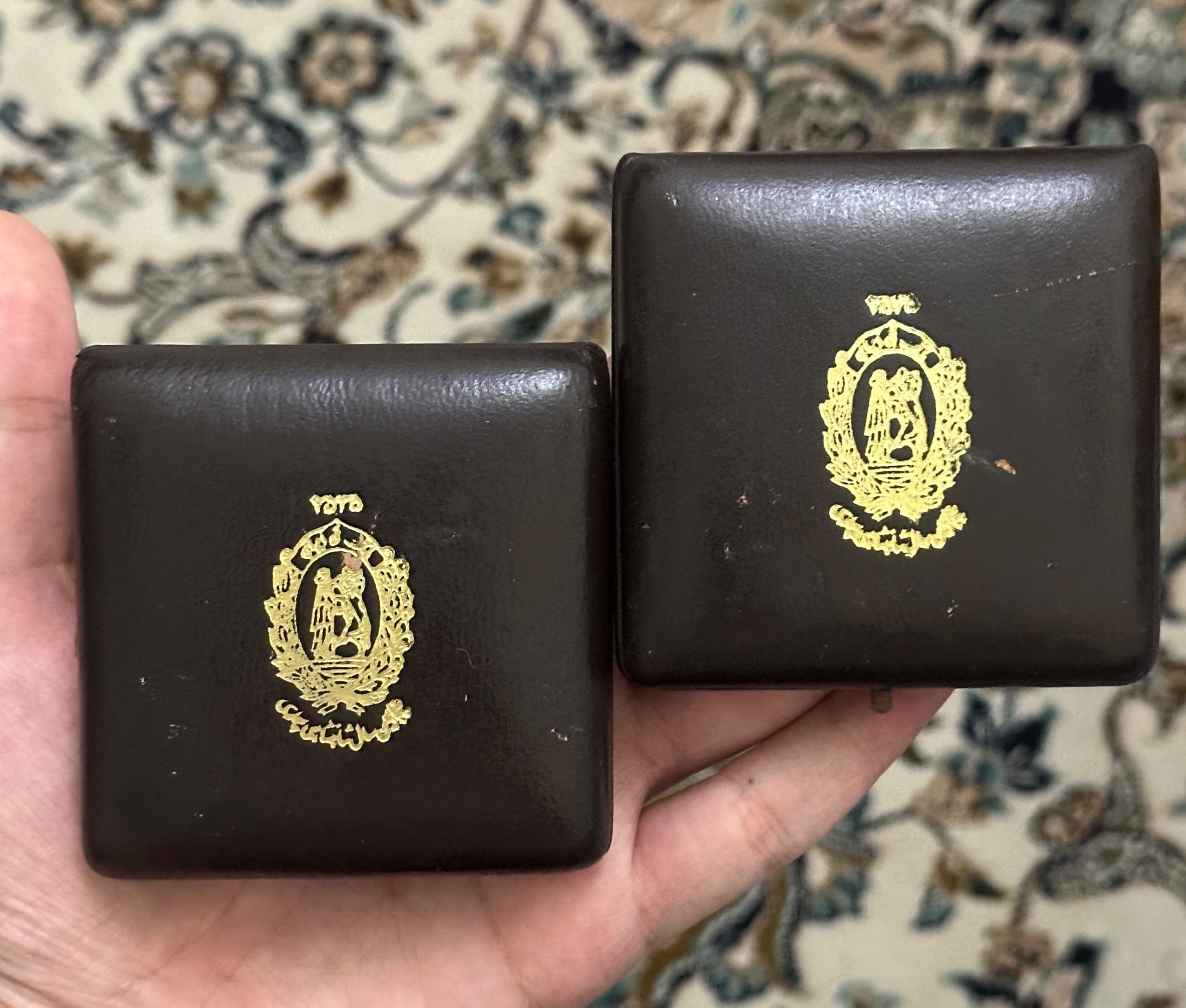 2 جعبه مدال طلا بانک ملی (کمیاب)