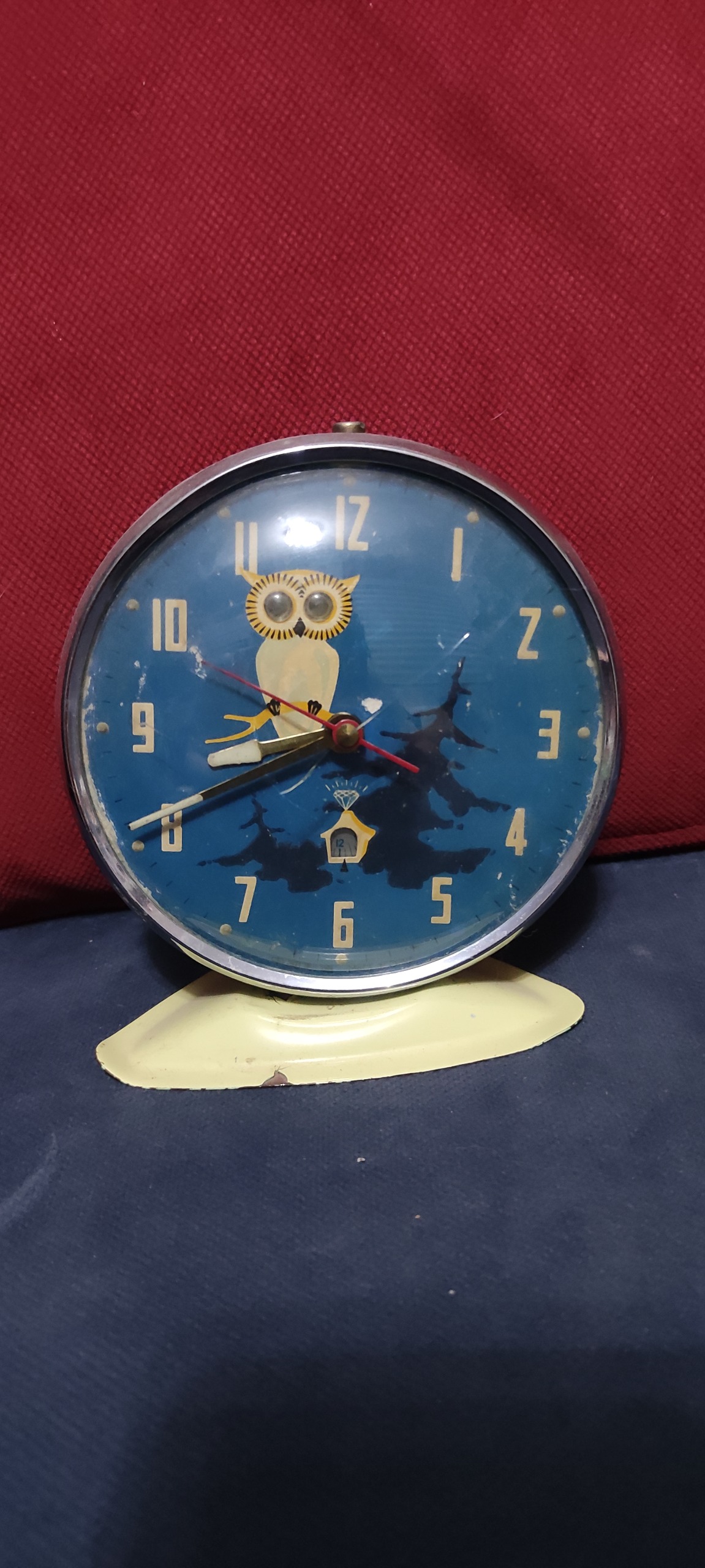 ساعت رومیزی قدیمی و آنتیک طرح جغد