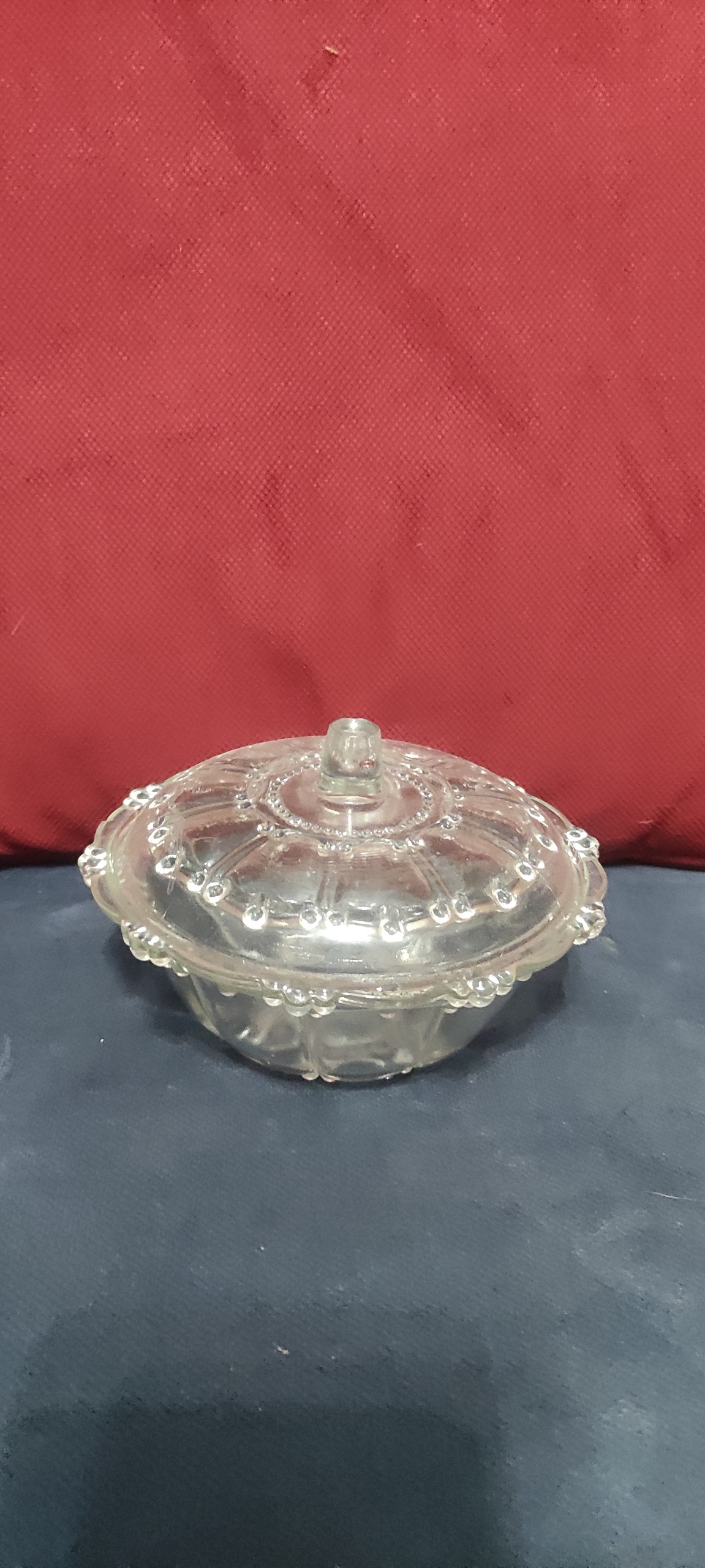 قندان یا نقل خوری بلور قدیمی کوچک