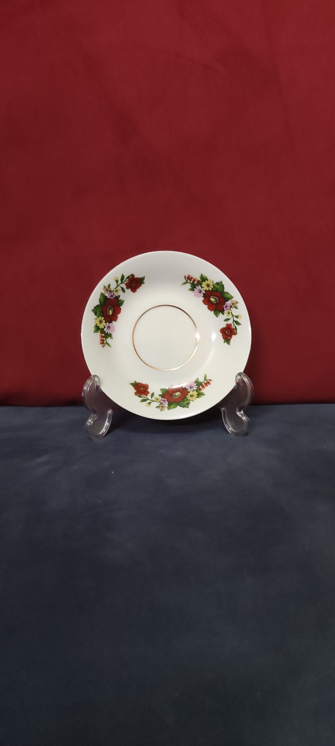 دیوارکوب یا نعلبکی قدیمی و کلکسیونی و آنتیک گلدار