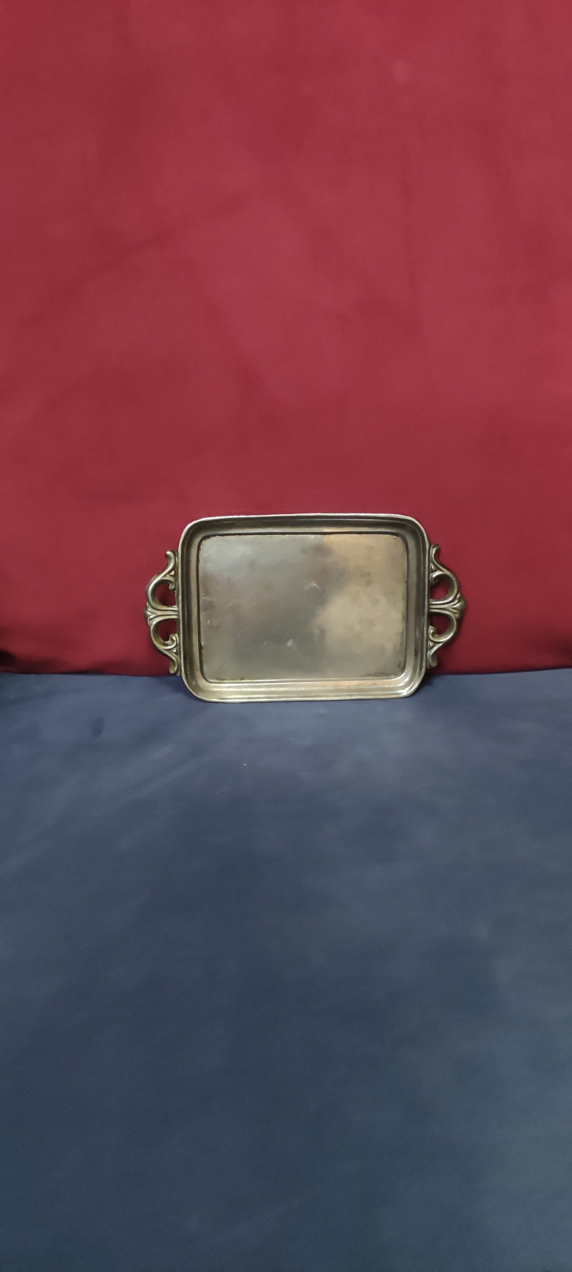 سینی فرمایشی یا قند پهلو ورشو قاجاری دو مهر