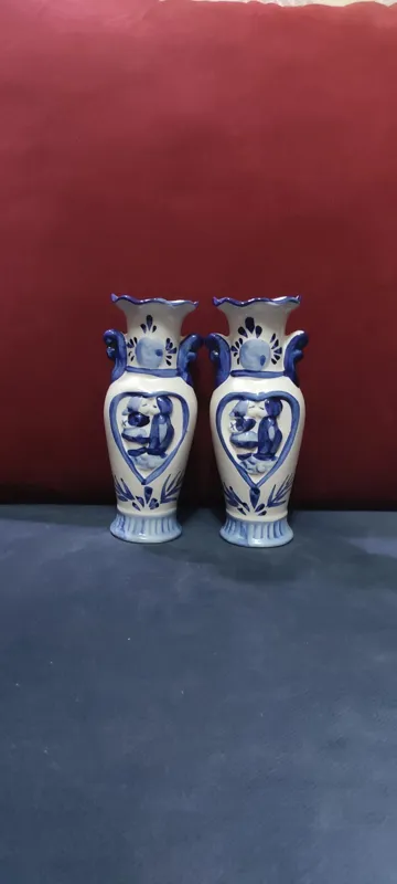 گلدان قلم آبی قدیمی دلف هلند آنتیک و کلکسیونی