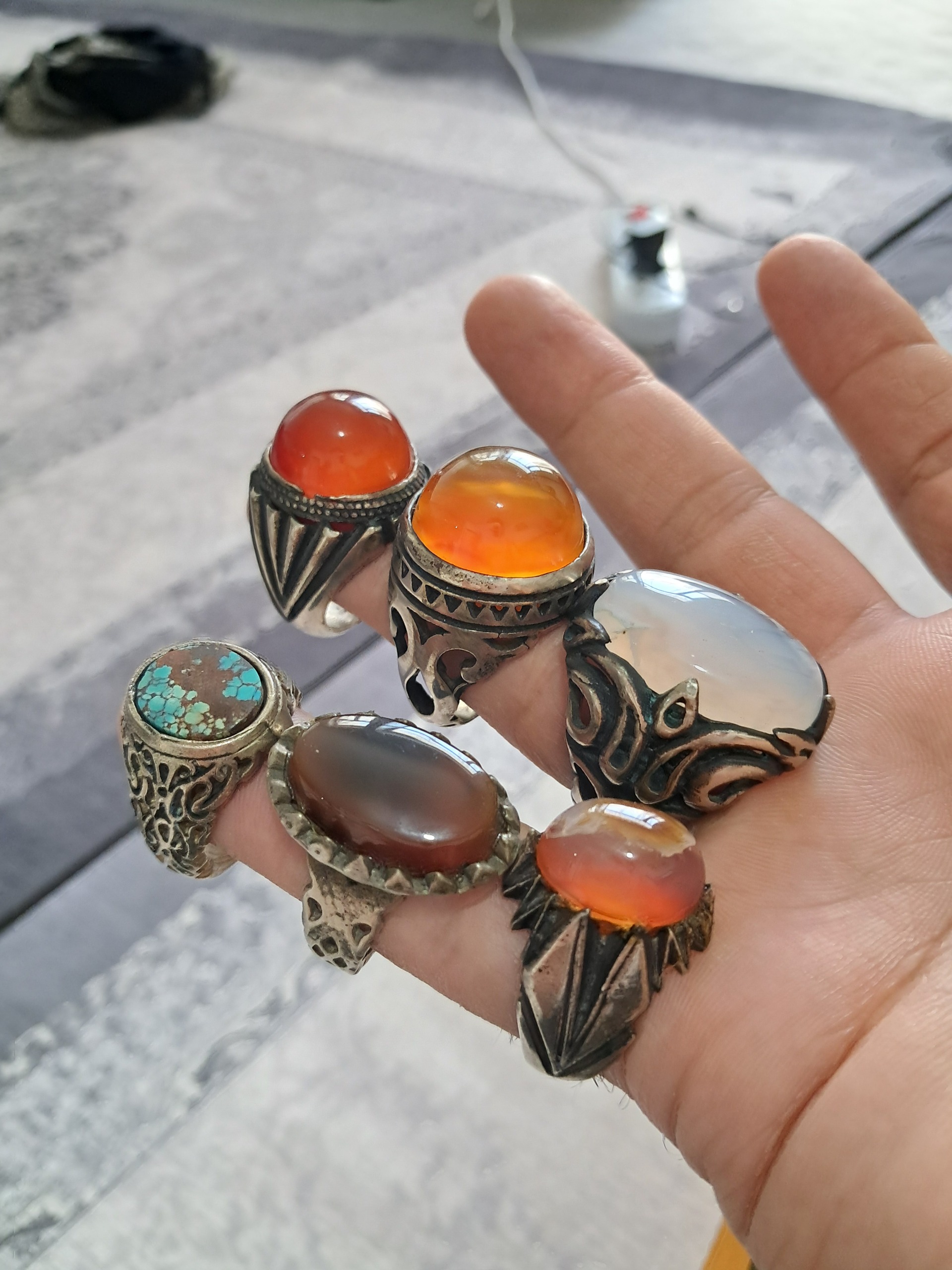 6عددانگشتر درشت حرفه ای